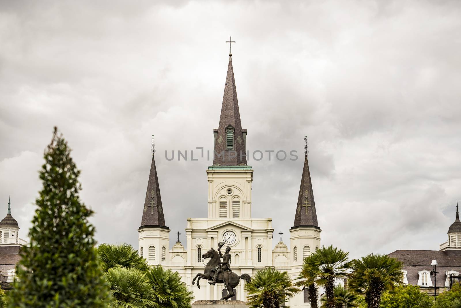 Saint Louis Cathedral in the French Quarter in New Orleans, Louisiana.