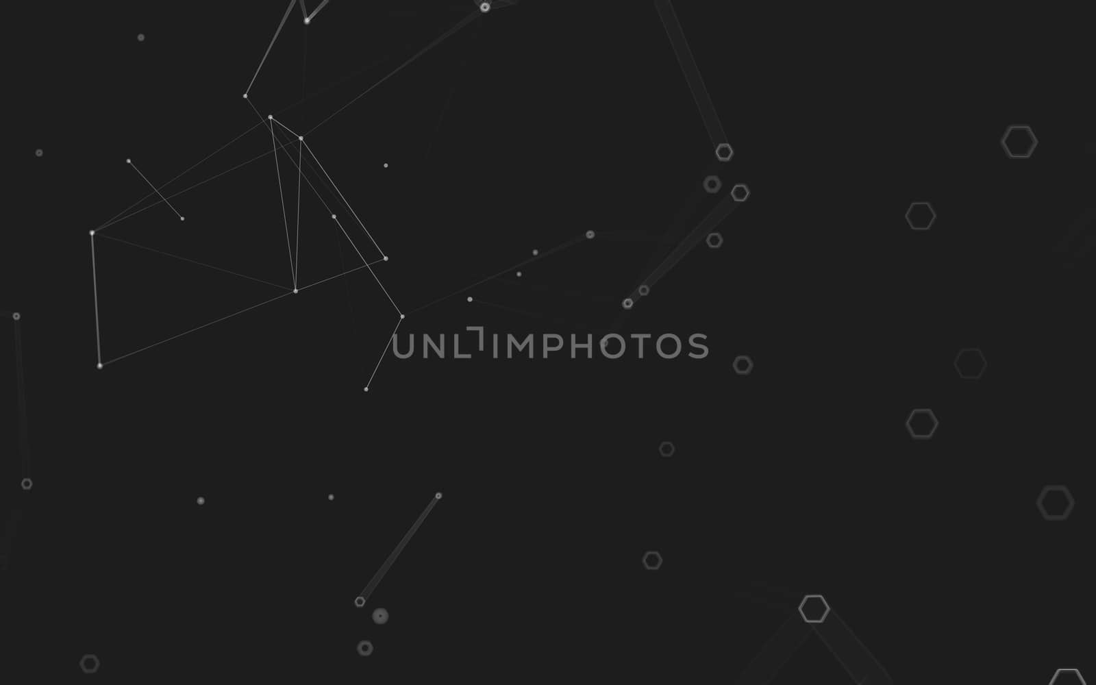 Abstract polygonal space low poly dark background, 3d rendering by teerawit