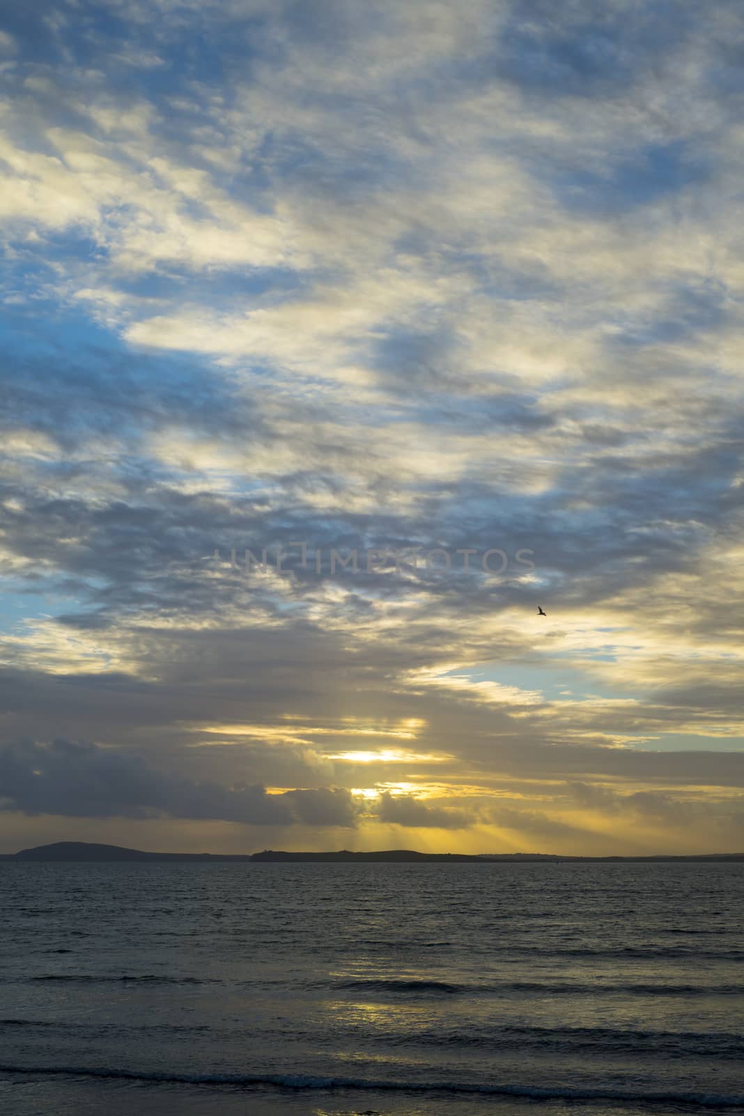 beautiful sunset rays from beal beach by morrbyte