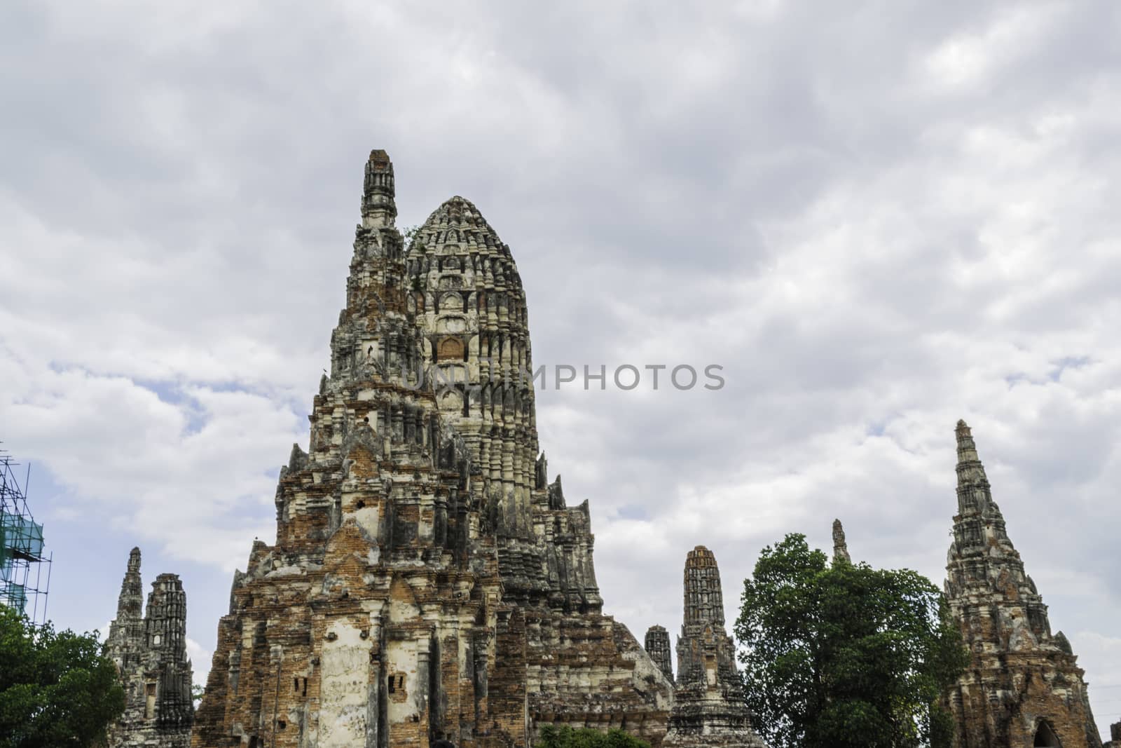 Old Beautiful Thai Temple Wat Chai Wattanaram, Ayutthaya Historical Park, Thailand