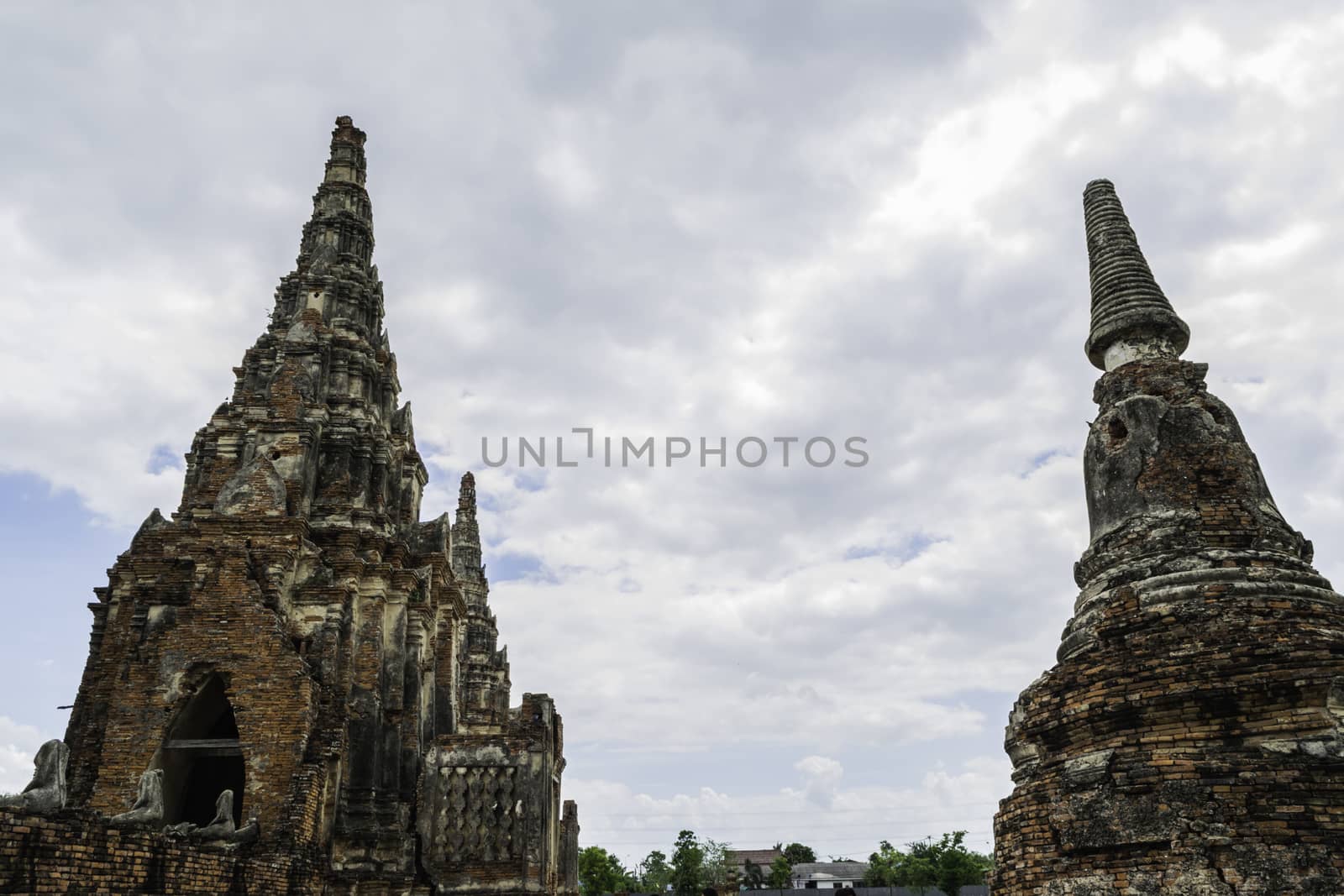 Old Beautiful Thai Temple Wat Chai Wattanaram, Ayutthaya Historical Park, Thailand