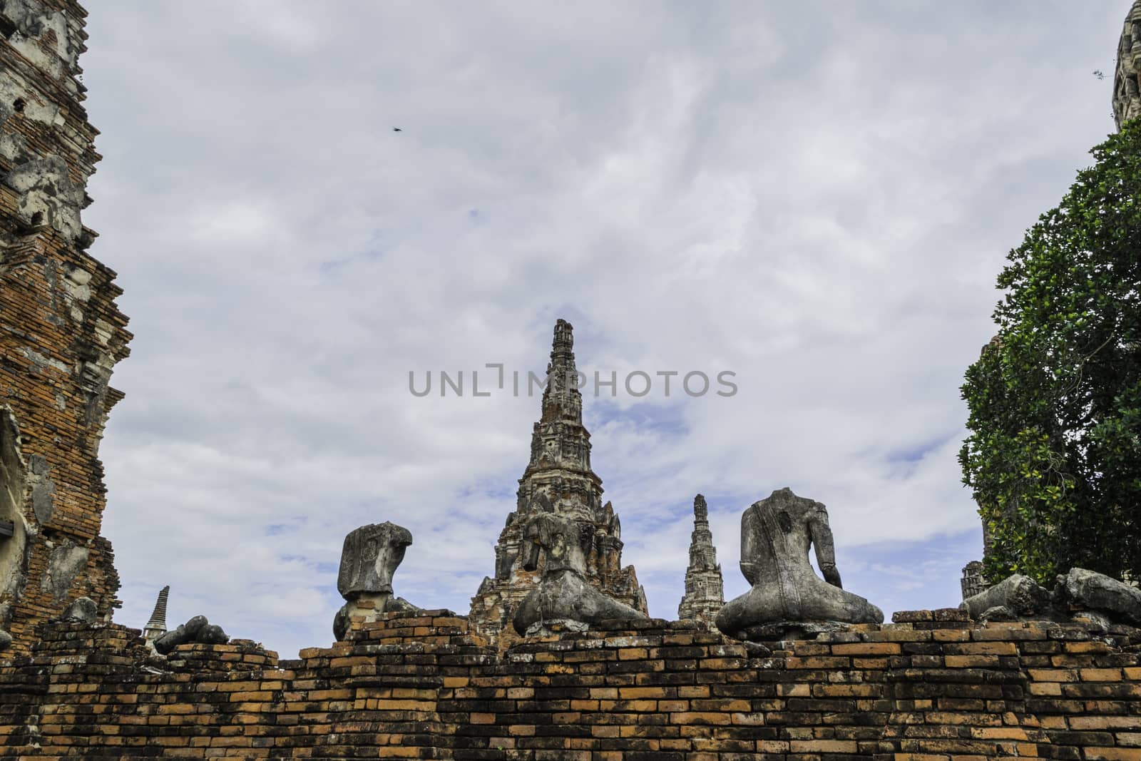 Old Beautiful Thai Temple Wat Chai Wattanaram, Ayutthaya Historical Park, Thailand