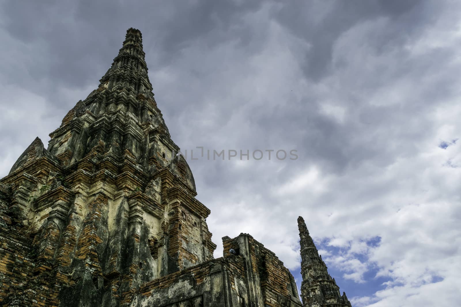 Old Beautiful Thai Temple Wat Chai Wattanaram, Ayutthaya Historical Park, Thailand