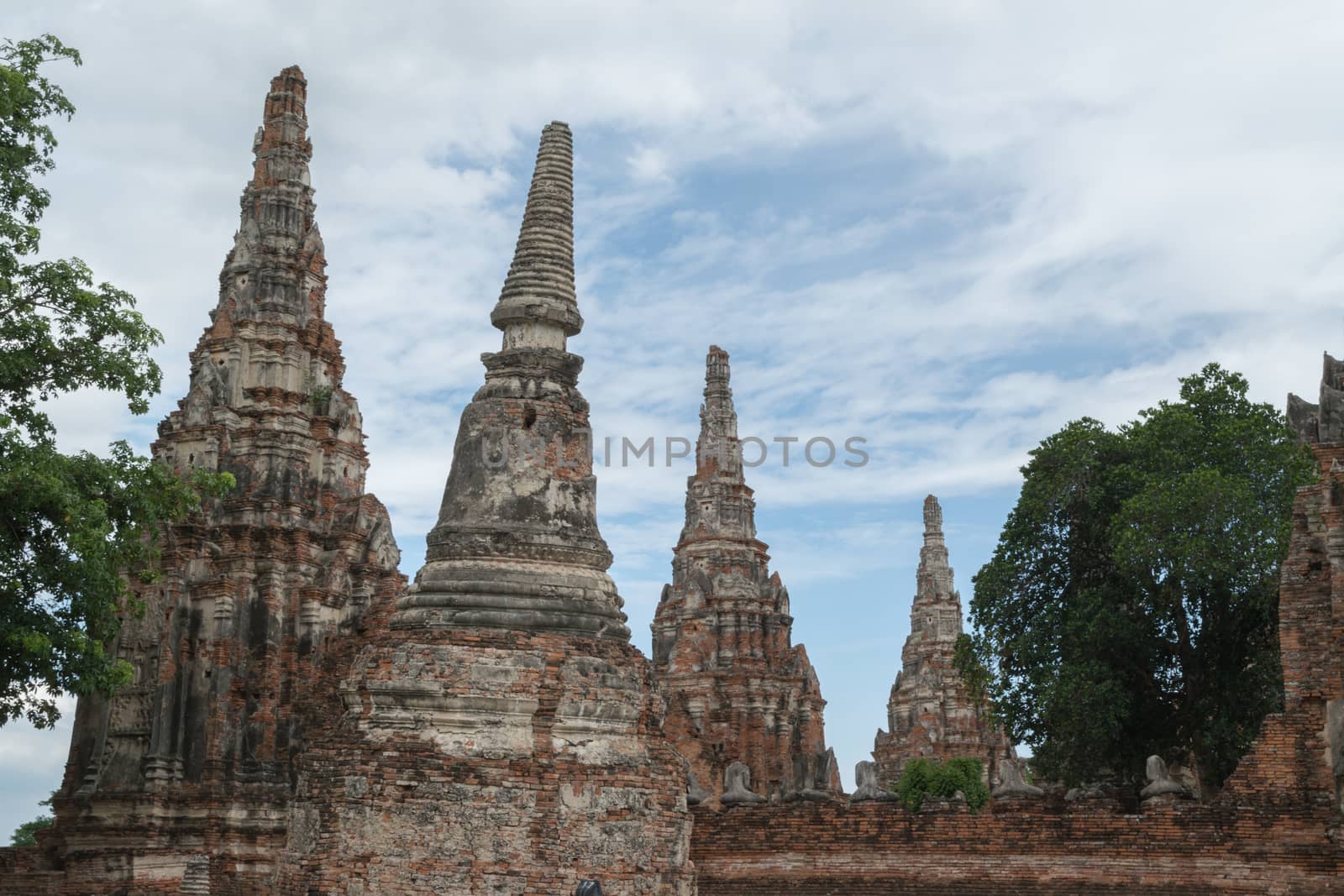 Ruined Old Temple of Ayutthaya, Thailand