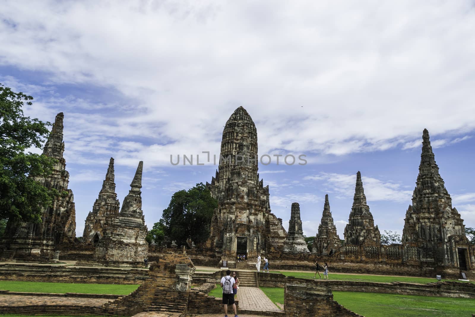 Old Beautiful Thai Temple Wat Chai Wattanaram, Ayutthaya Historical Park, Thailand