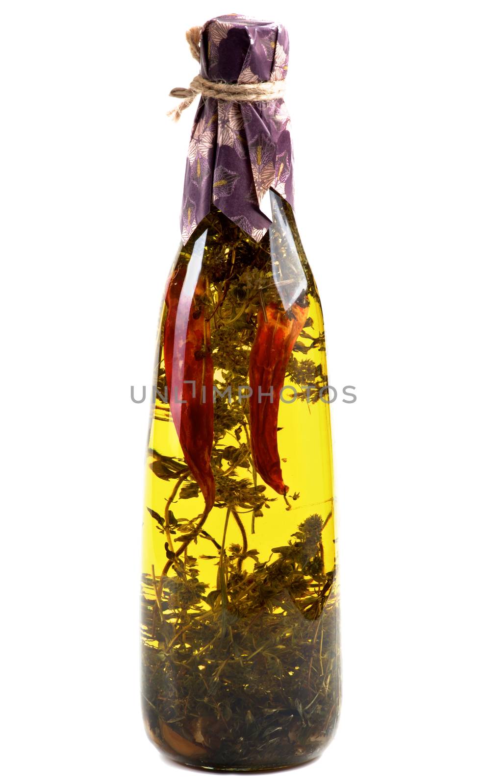 Olive Oil with Chili Pepper and Herbs by zhekos