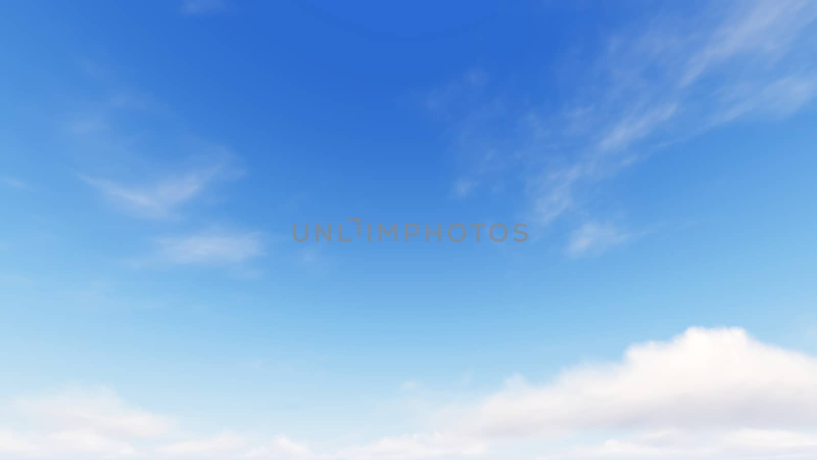 Cloudy blue sky abstract background, blue sky background with tiny clouds, 3d rendering

