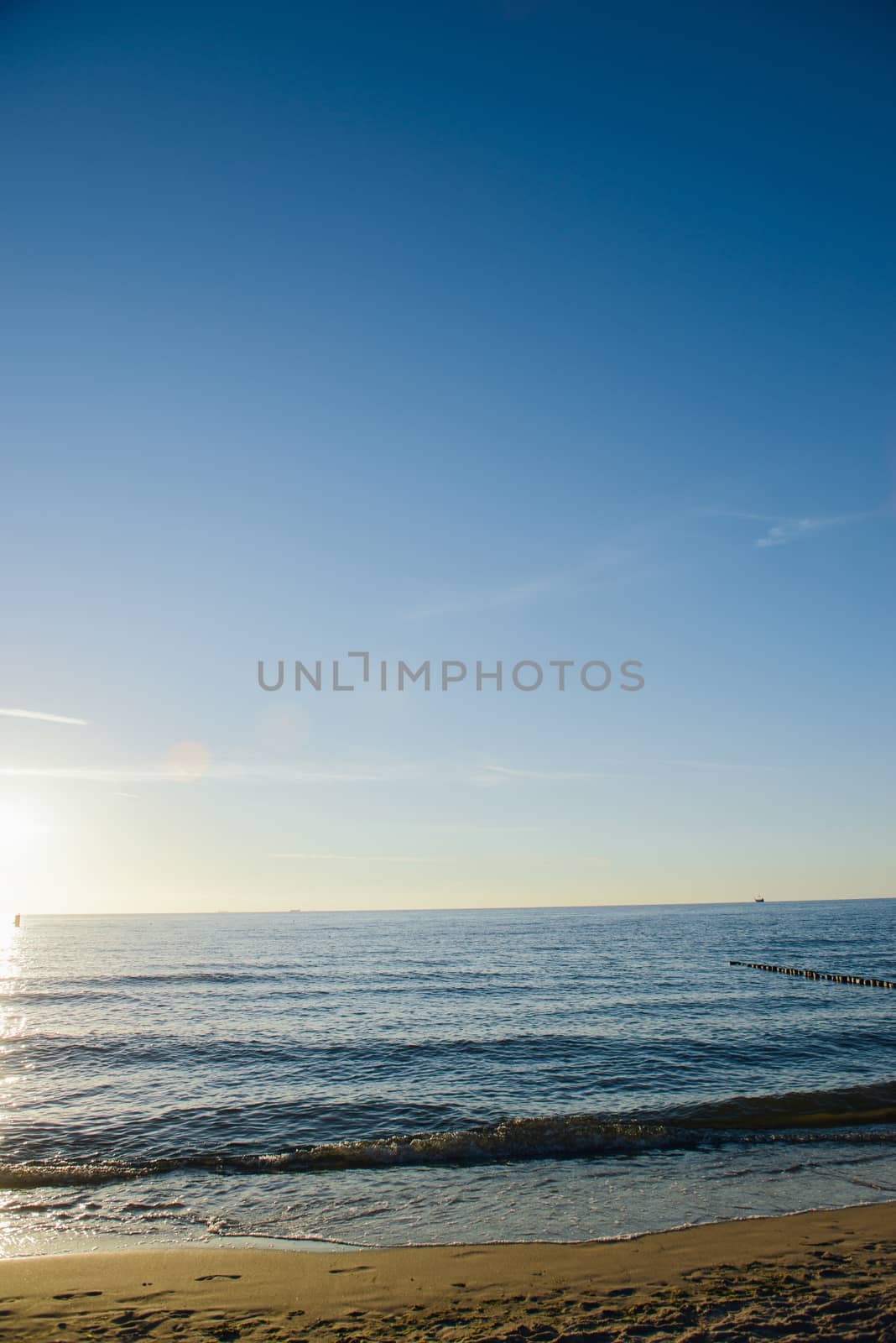beach and Baltic Sea in summer time