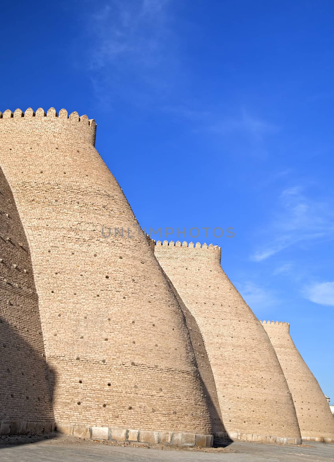 Medieval walls of Bukhara, Uzbekistan, town on a Silk Road
