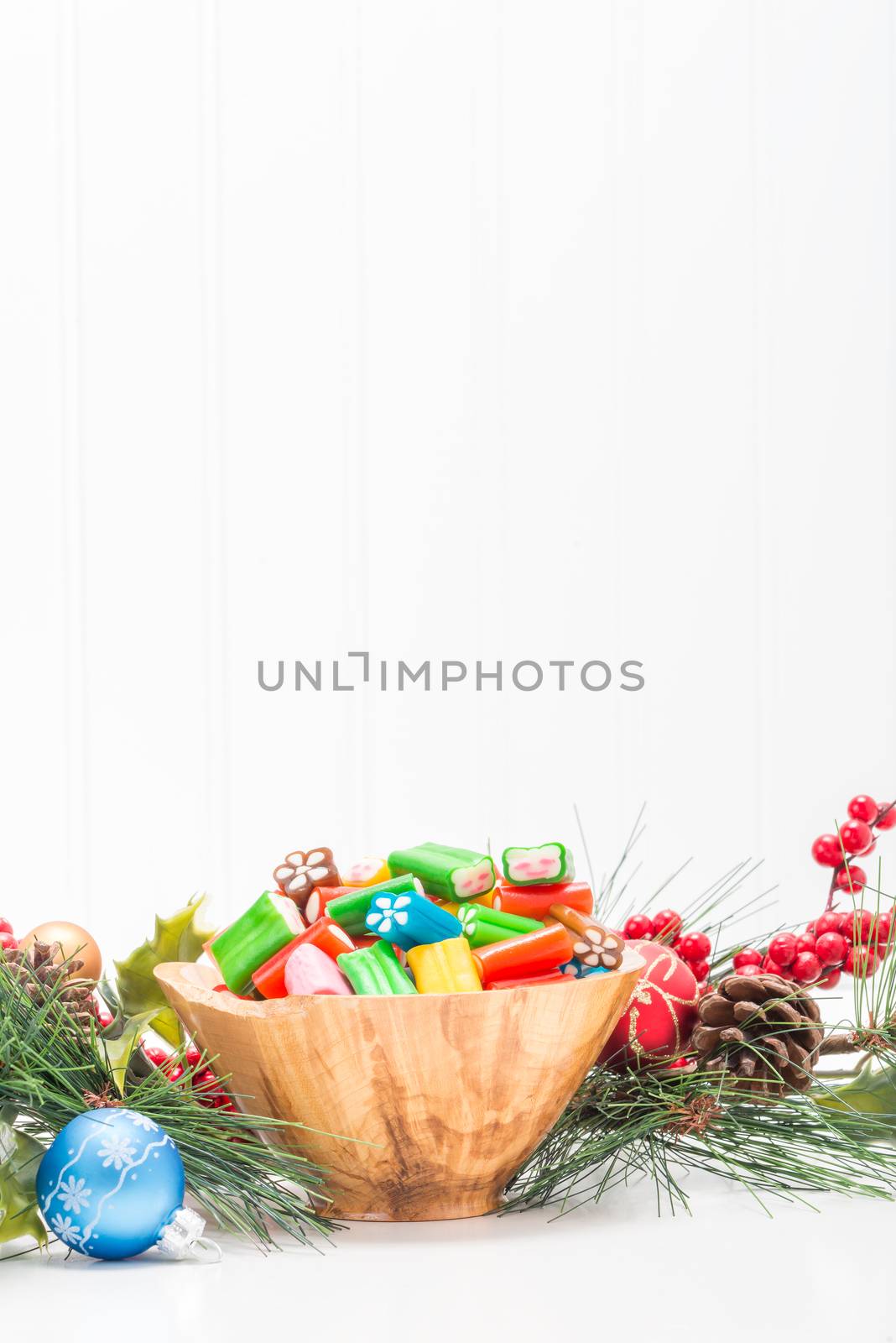 Colorful Festive Candy Bowl Portrait by billberryphotography