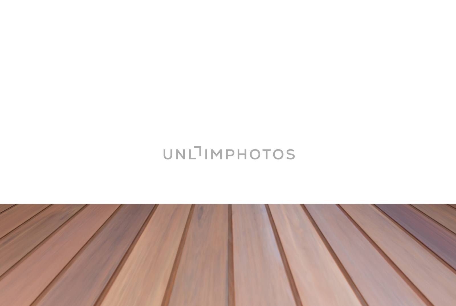 Top of brown wooden table isolated on white background by punsayaporn