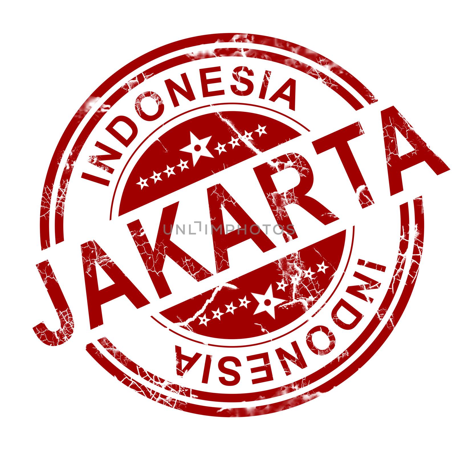 Red Jakarta stamp by tang90246