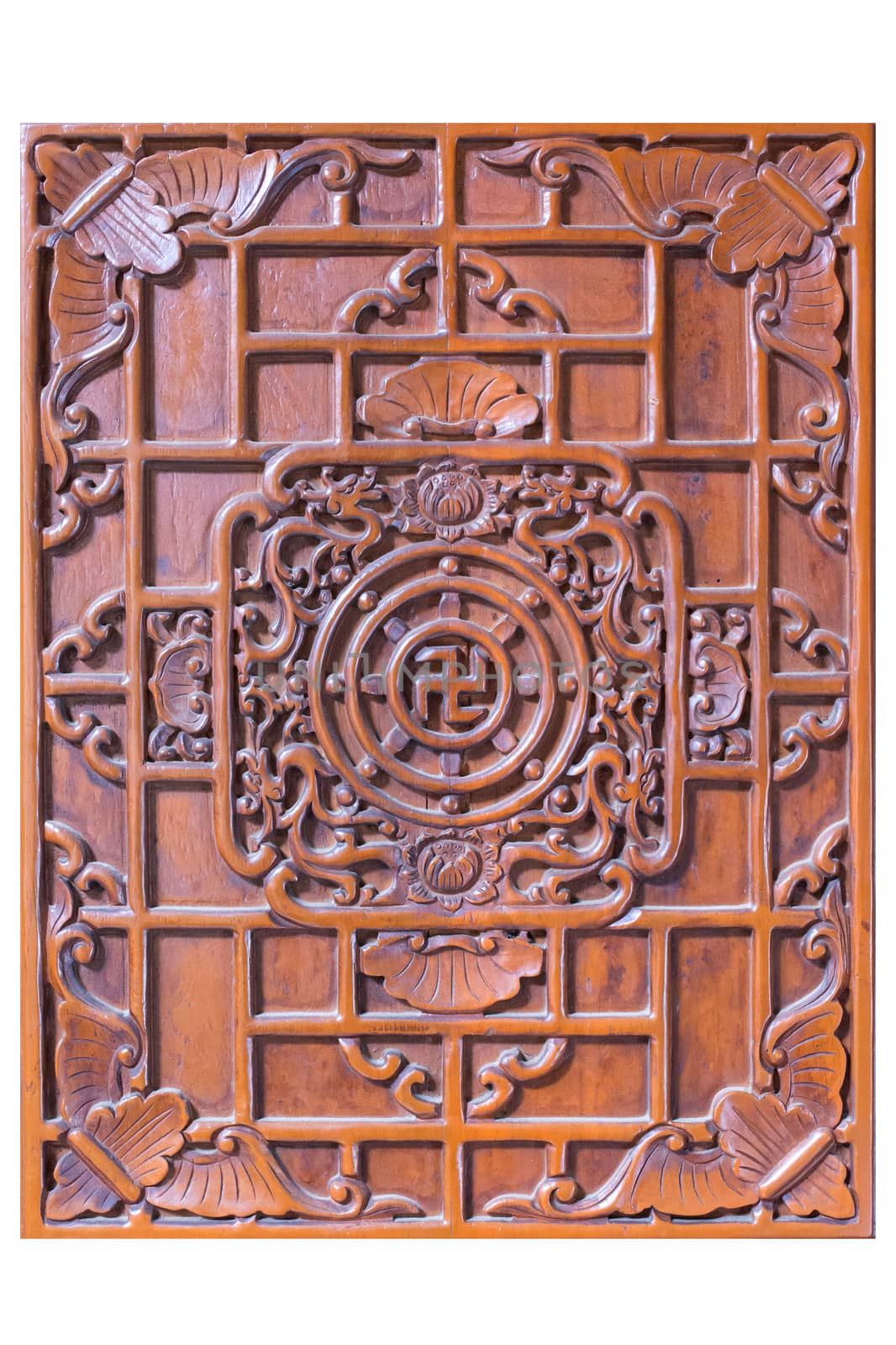 Chinese Symbol Pattern on Wood by ngarare