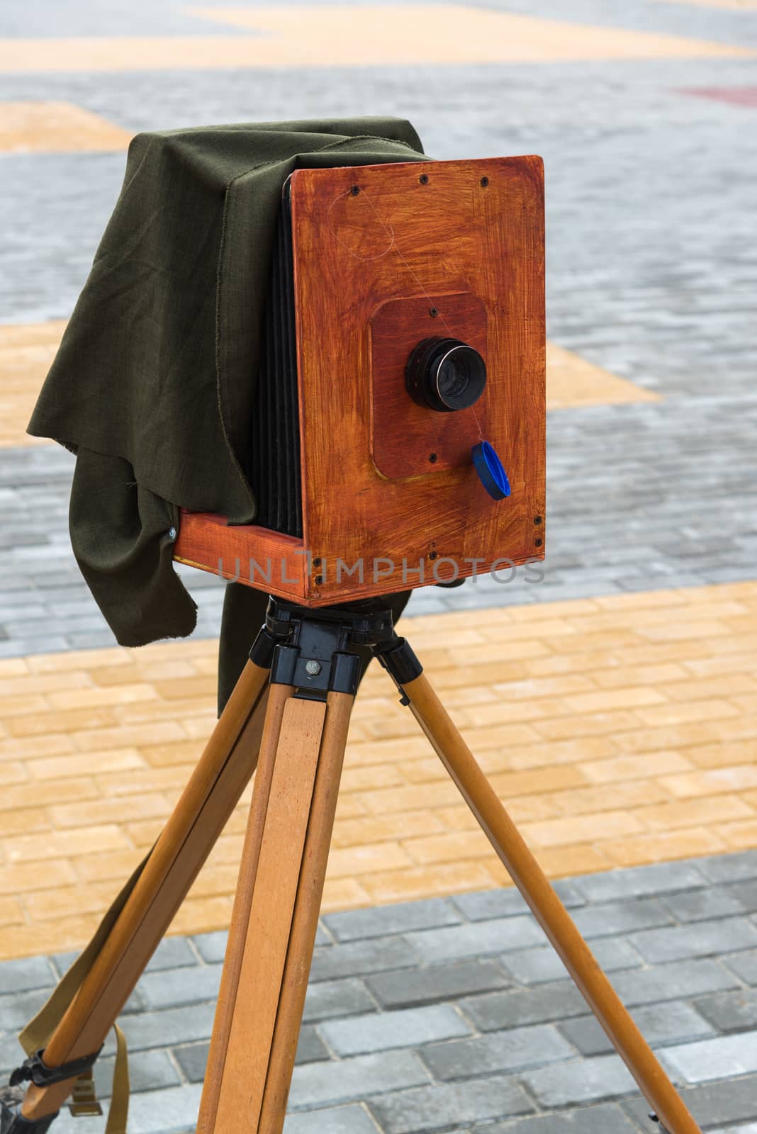 The old photo camera on the street