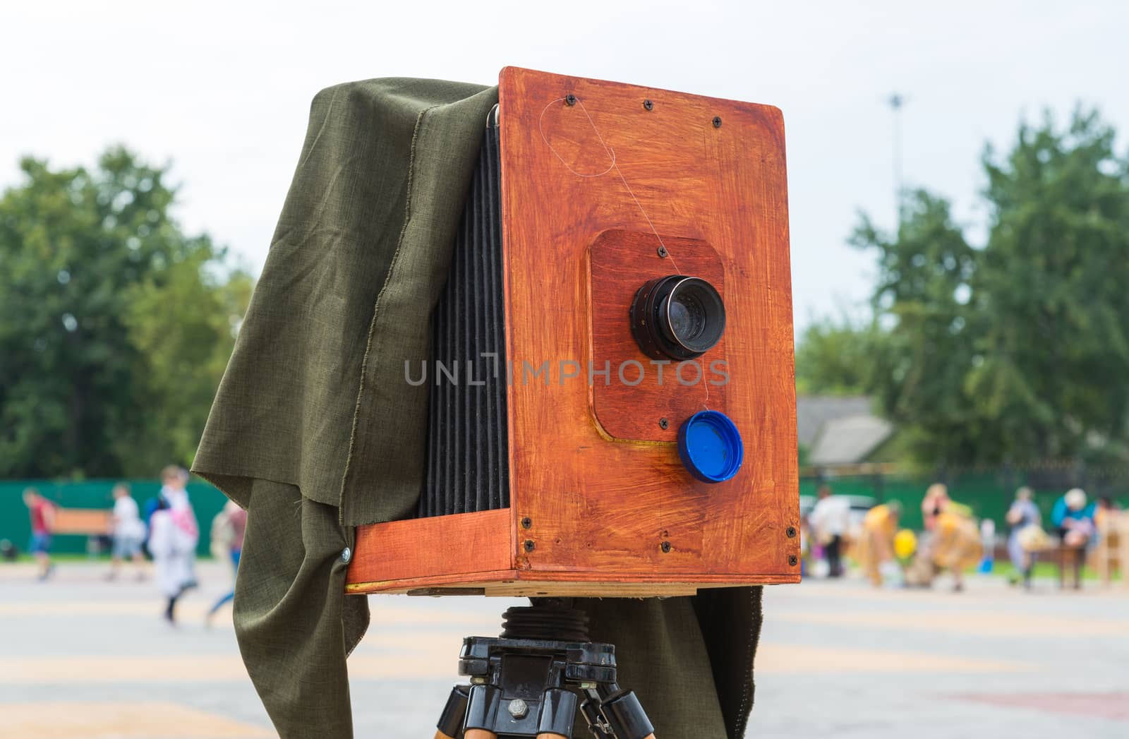 The old photo camera on the street