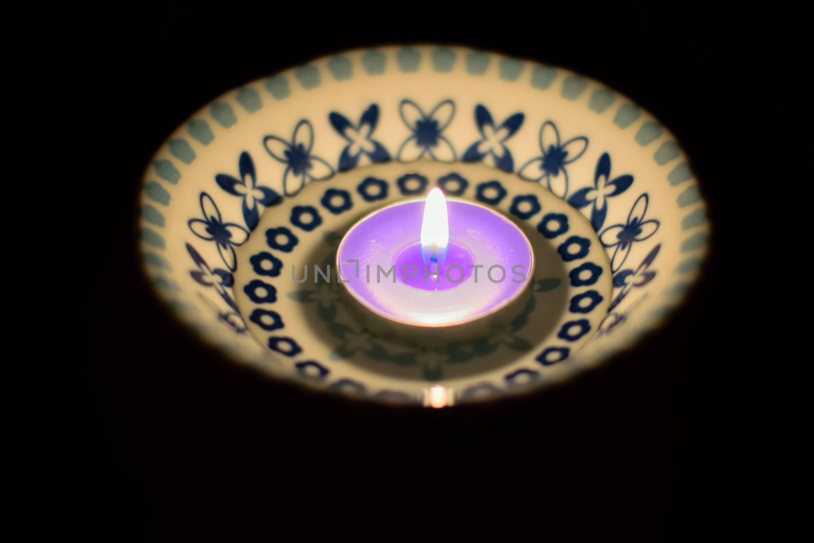 Background Indian festival Diwali Candle in horizontal frame