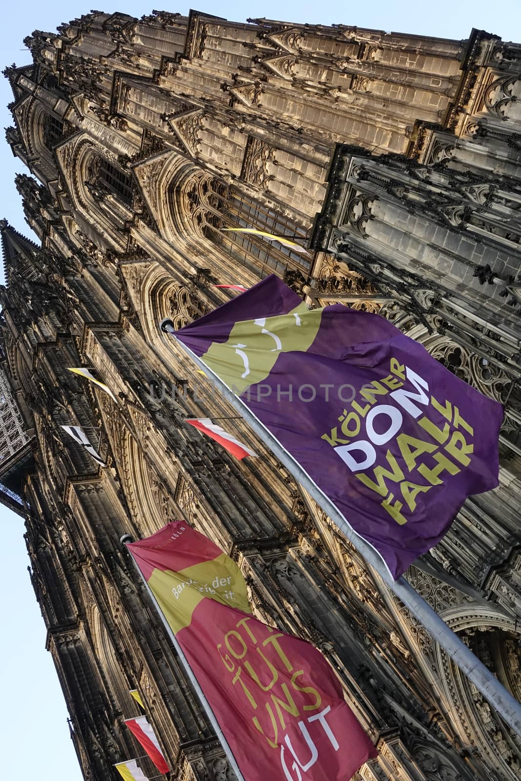 Low angle view of Cologne Cathedral