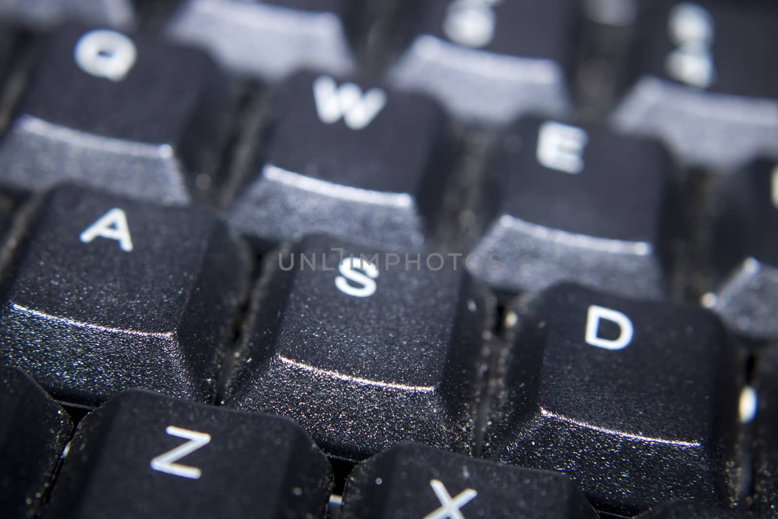 black detail keyboard keys with dusty view photo