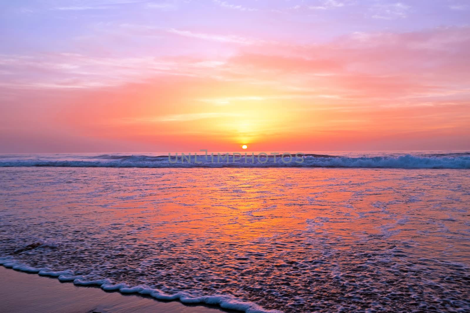 Sunset at the beach in Portugal
