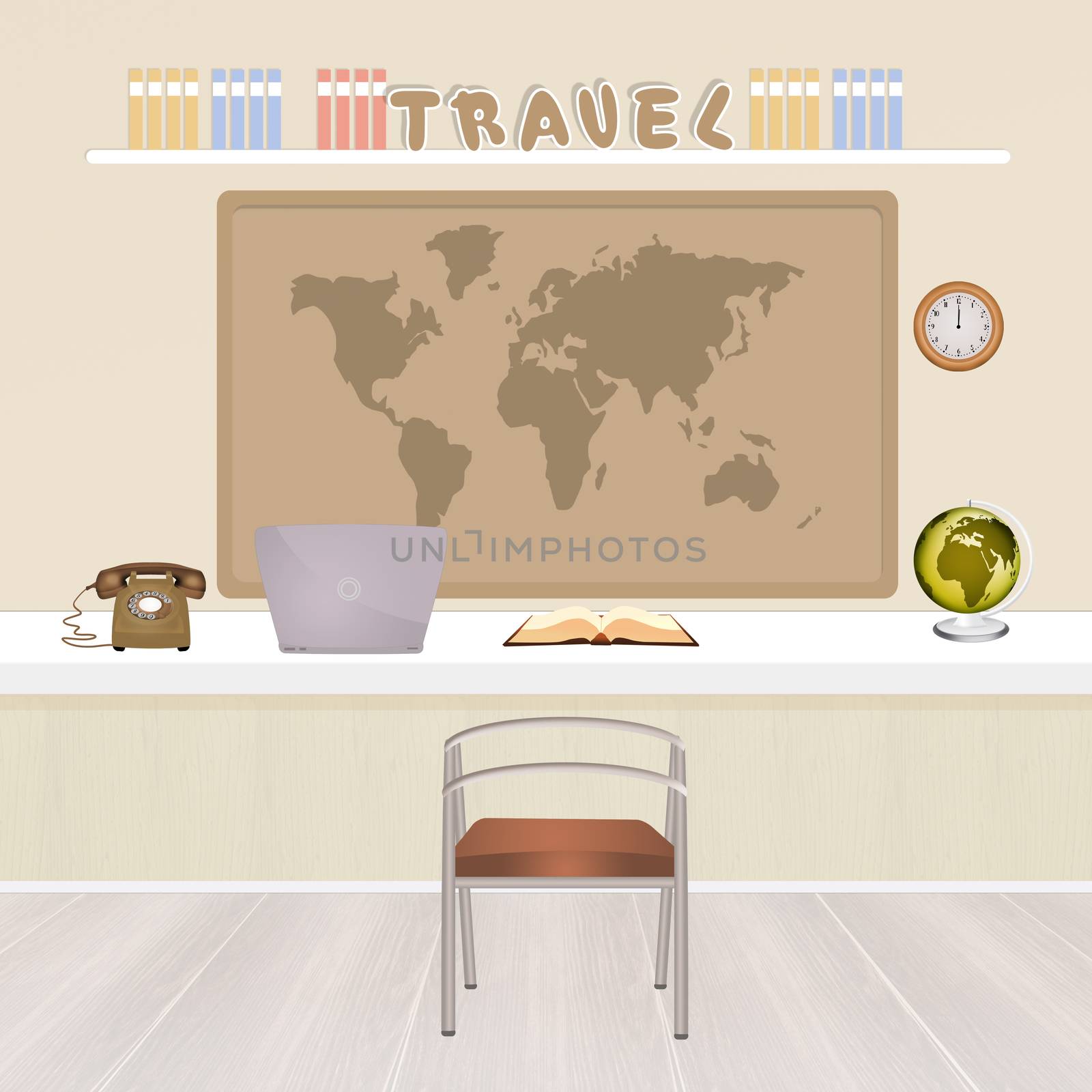 illustration of travel agency