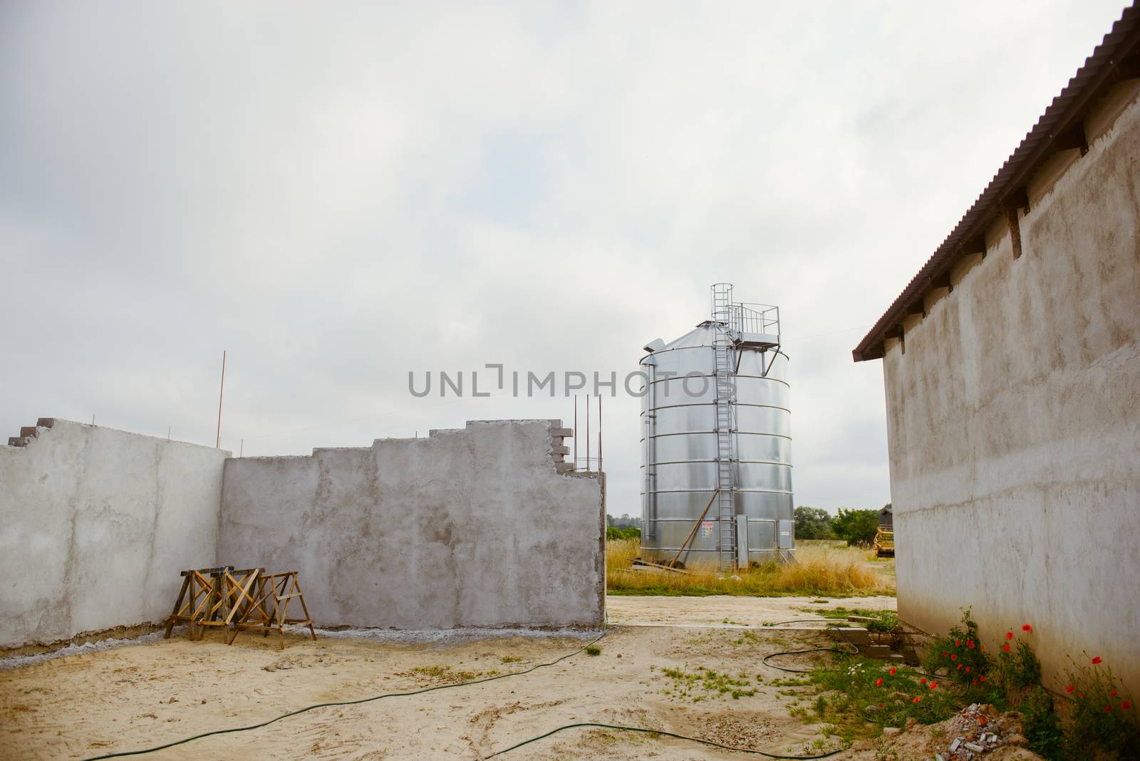 The construction site. Construction of the new warehouse