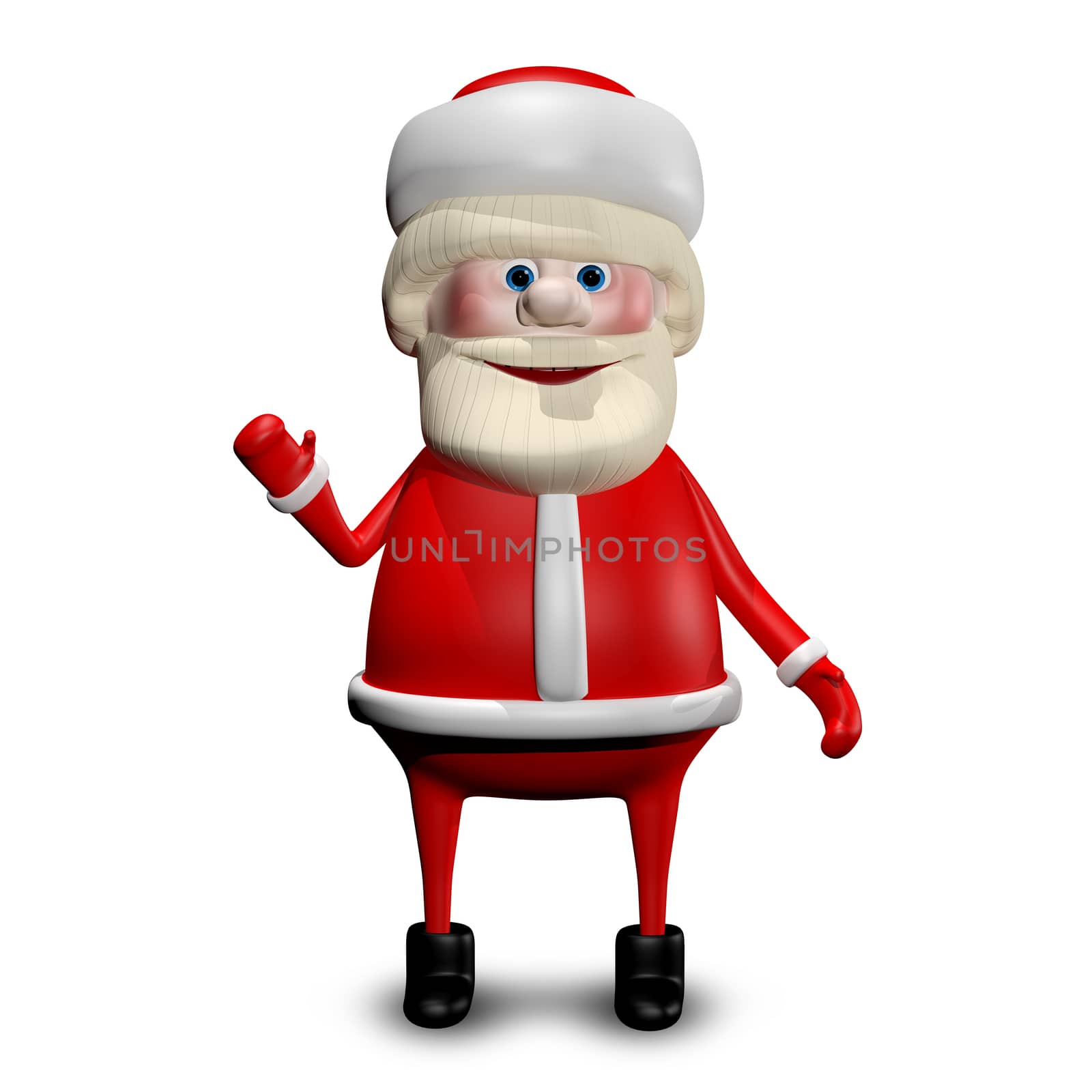 3D Illustration Jolly Santa Claus by brux