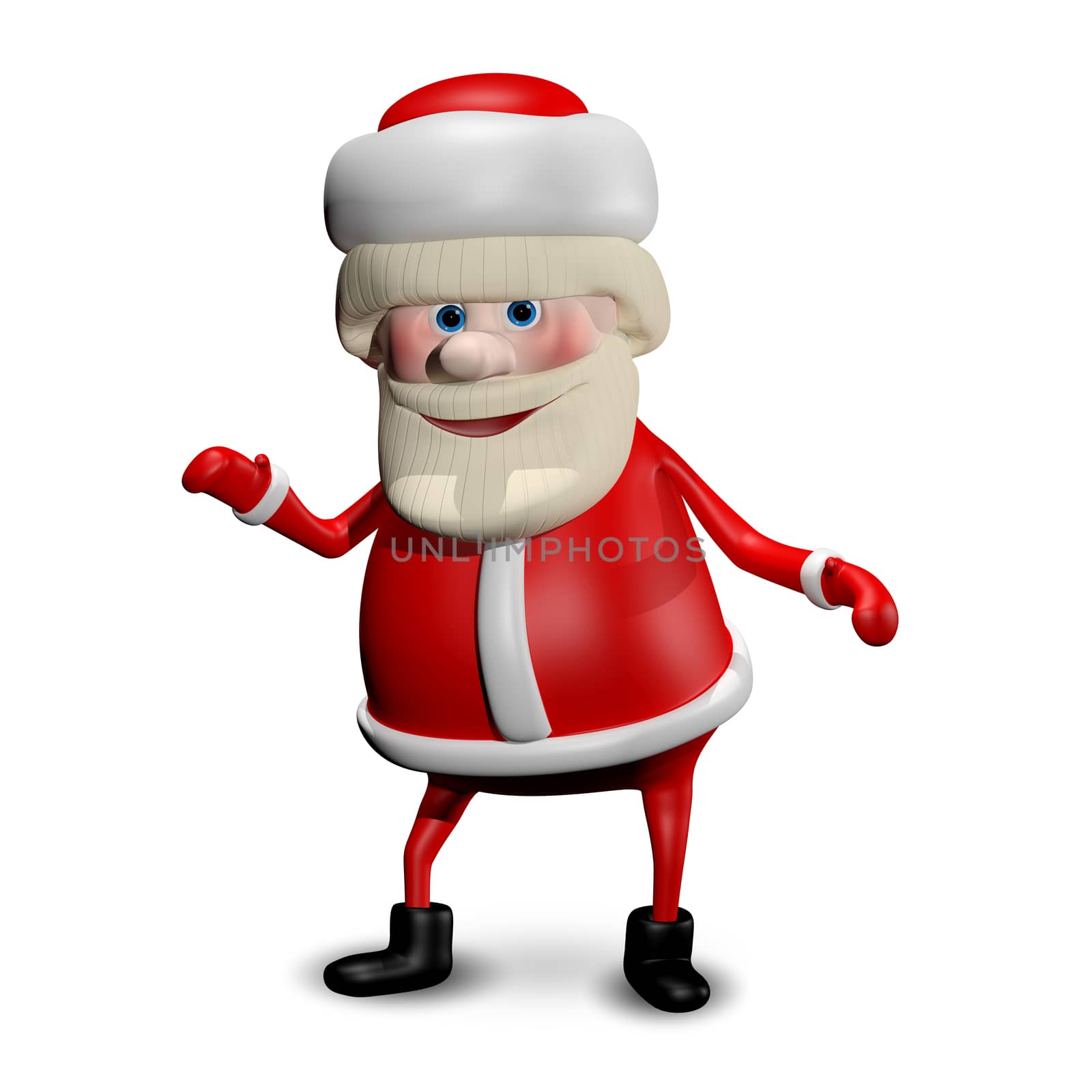 3D Illustration Jolly Santa Claus by brux