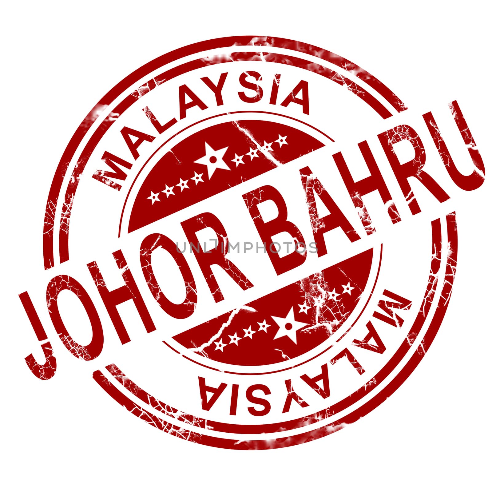 Red Johor Bahru stamp by tang90246