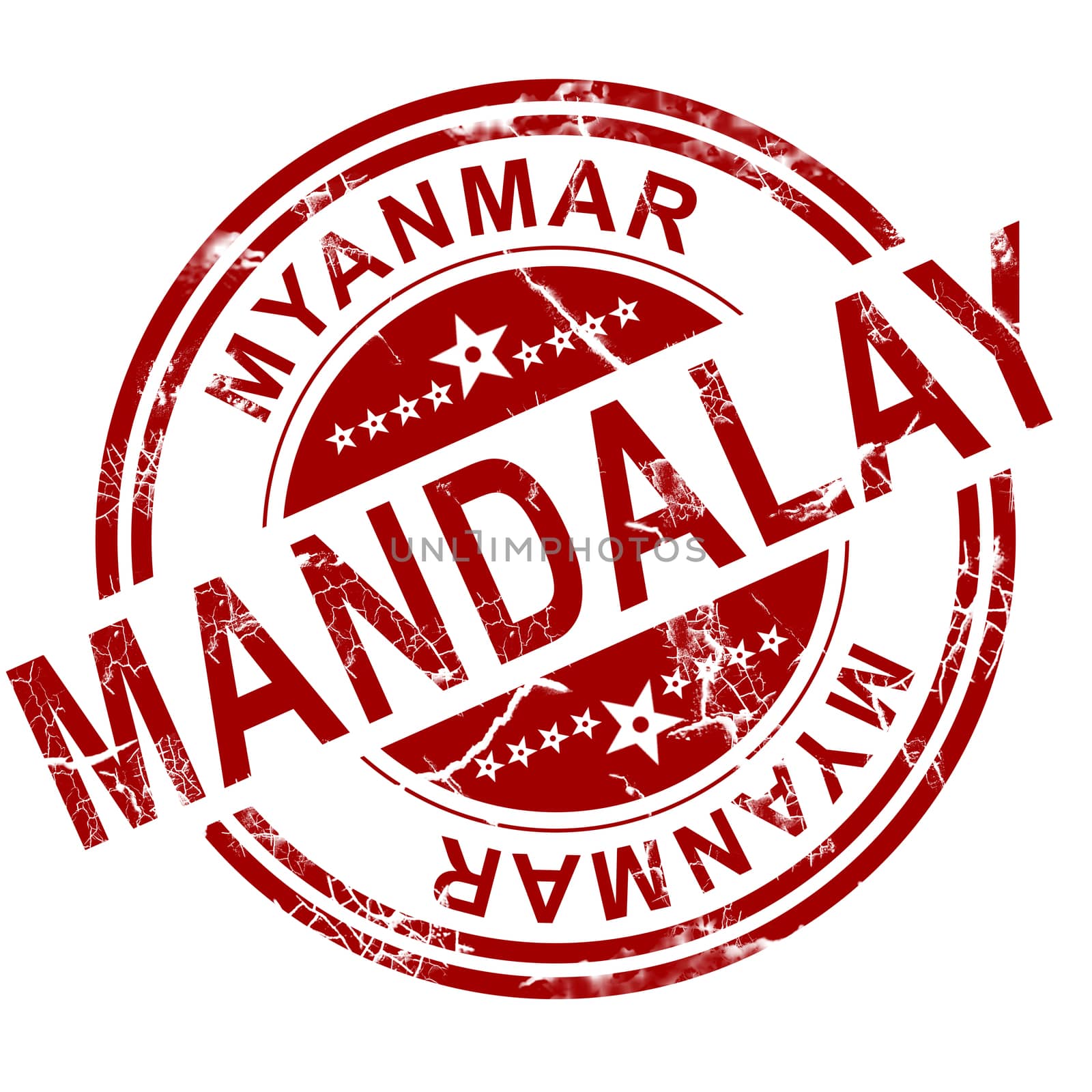 Red Mandalay stamp by tang90246