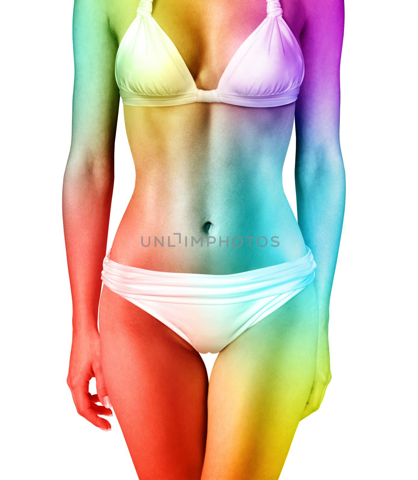 multi-colored body in underwear by ssuaphoto