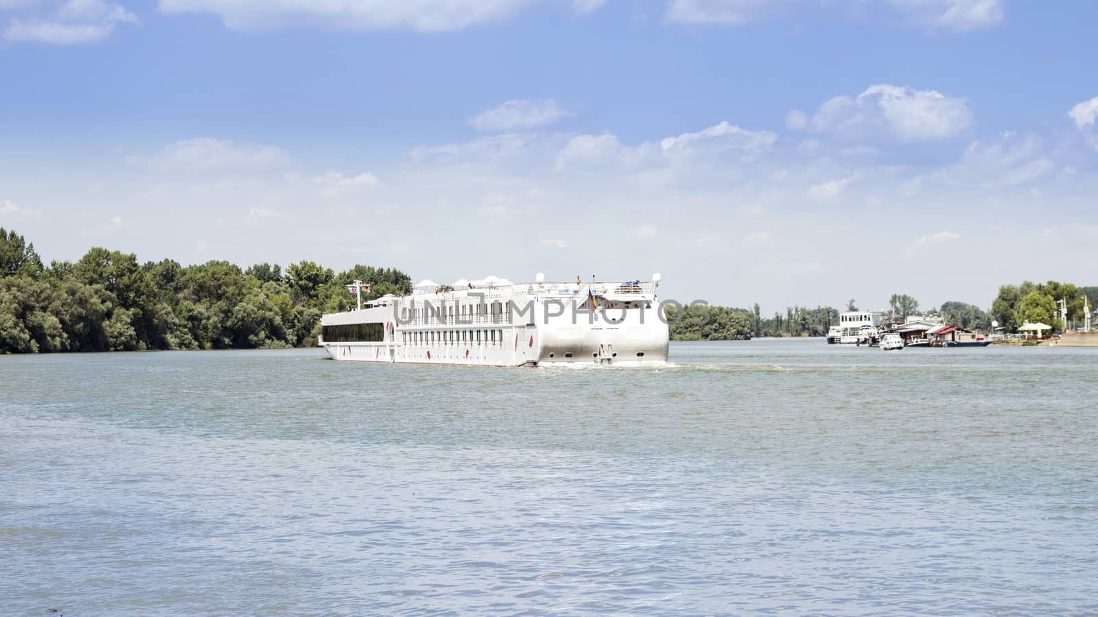Cruise Ship on The River Danube in Belgrade Serbia