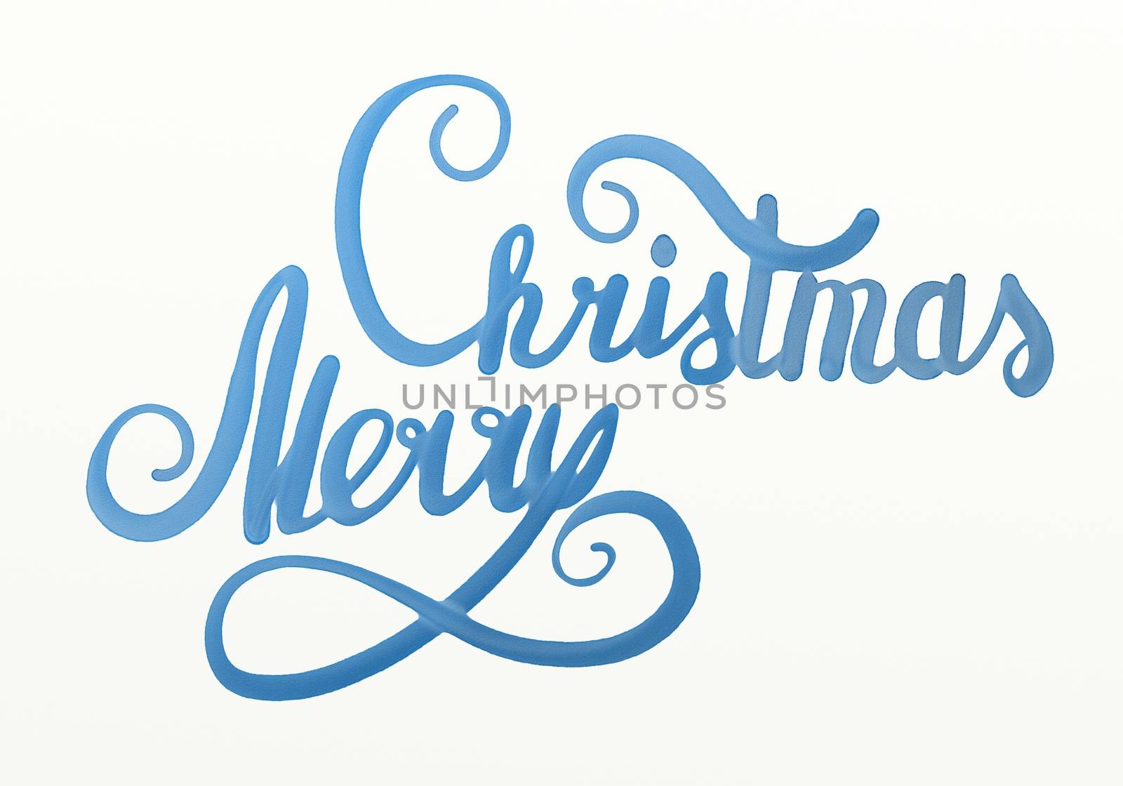 merry christmas hand painted blue watercolor lettering by skrotov