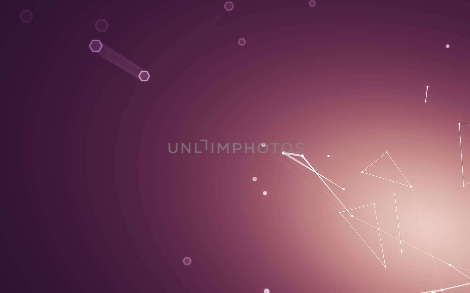 Abstract polygonal space low poly dark background with connecting dots and lines. Connection structure. 3d rendering