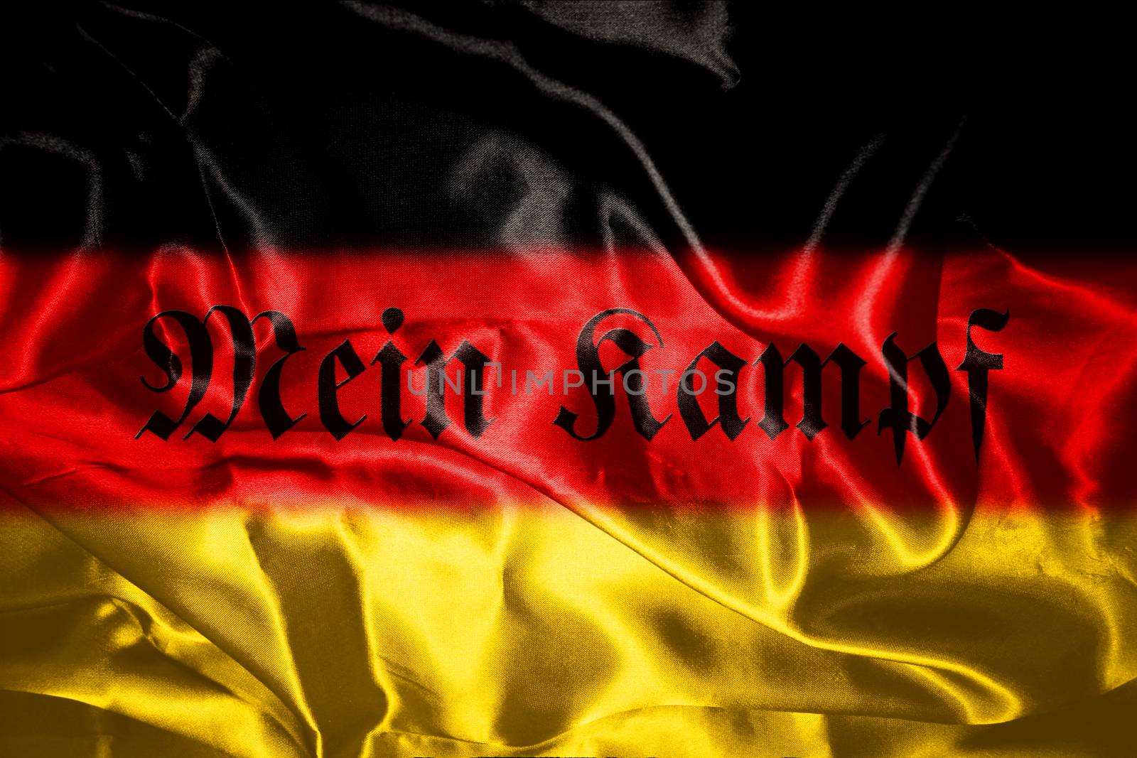 German flag blowing in the wind With Letters That Spell My Fight