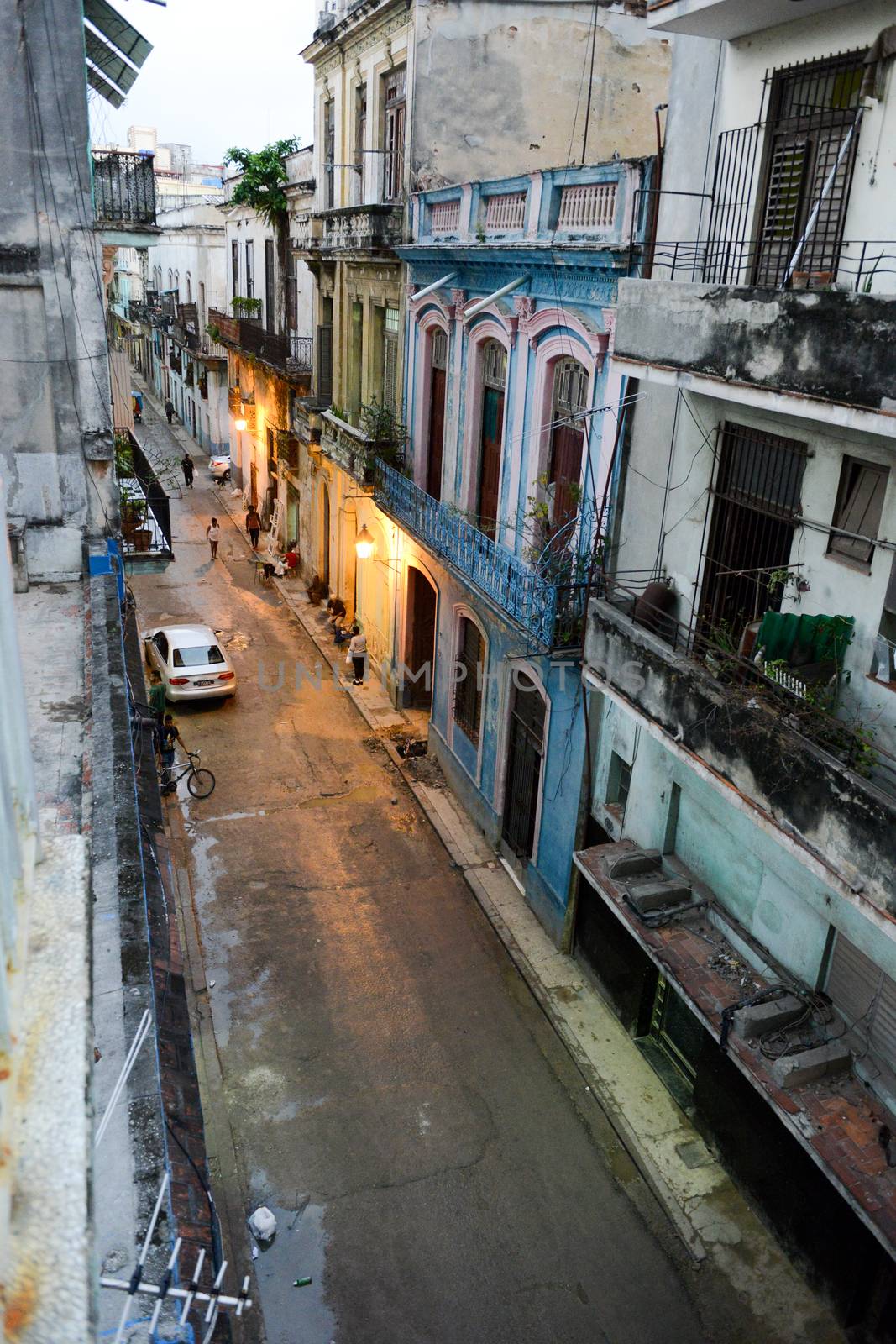 Old houses at the neighborhood of Habana Vieja in Havana by Fotoember