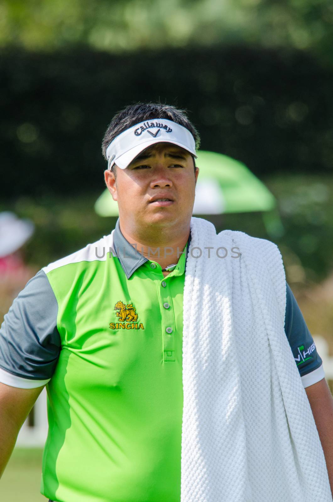 CHONBURI - DECEMBER 13 : Kiradech Aphibarnrat of Thailand player in Thailand Golf Championship 2015 at Amata Spring Country Club on December 13, 2015 in Chonburi, Thailand.