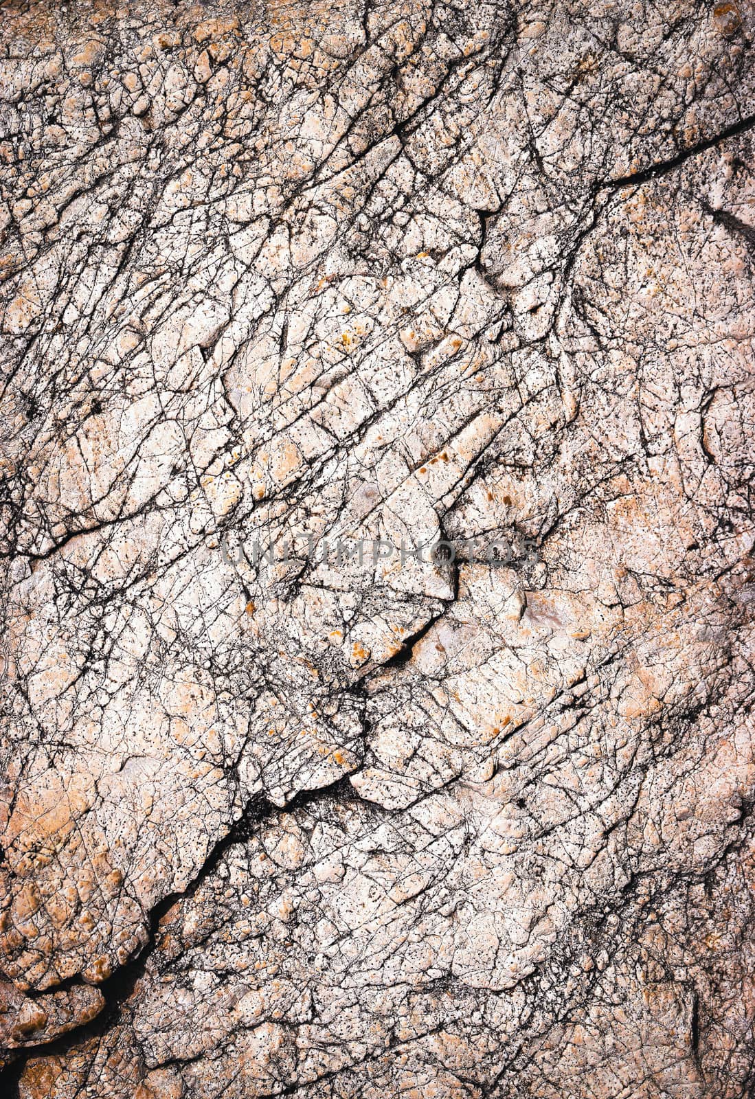 defaced cracks limestone rock by Ahojdoma