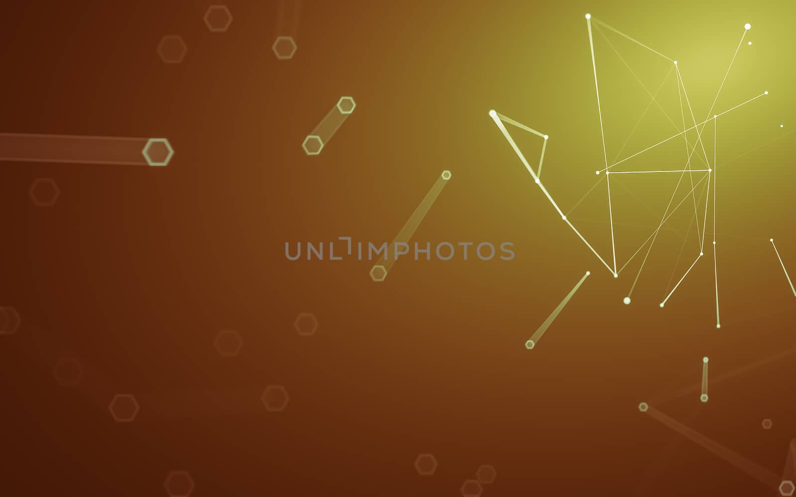 Abstract polygonal space low poly dark background, 3d rendering by teerawit