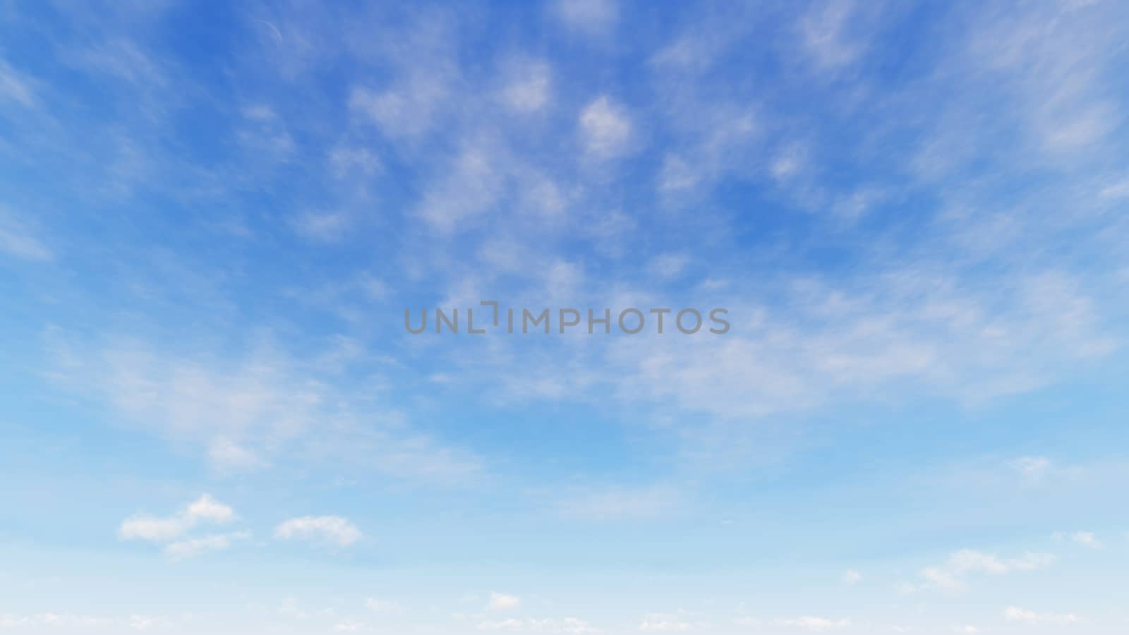 Cloudy blue sky abstract background, blue sky background with tiny clouds, 3d rendering

