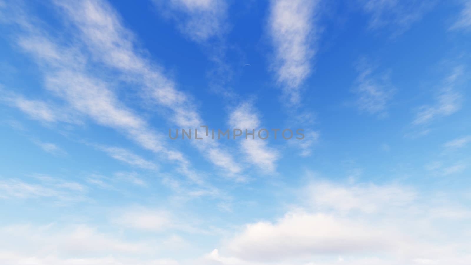 Cloudy blue sky abstract background, blue sky background with tiny clouds, 3d rendering

