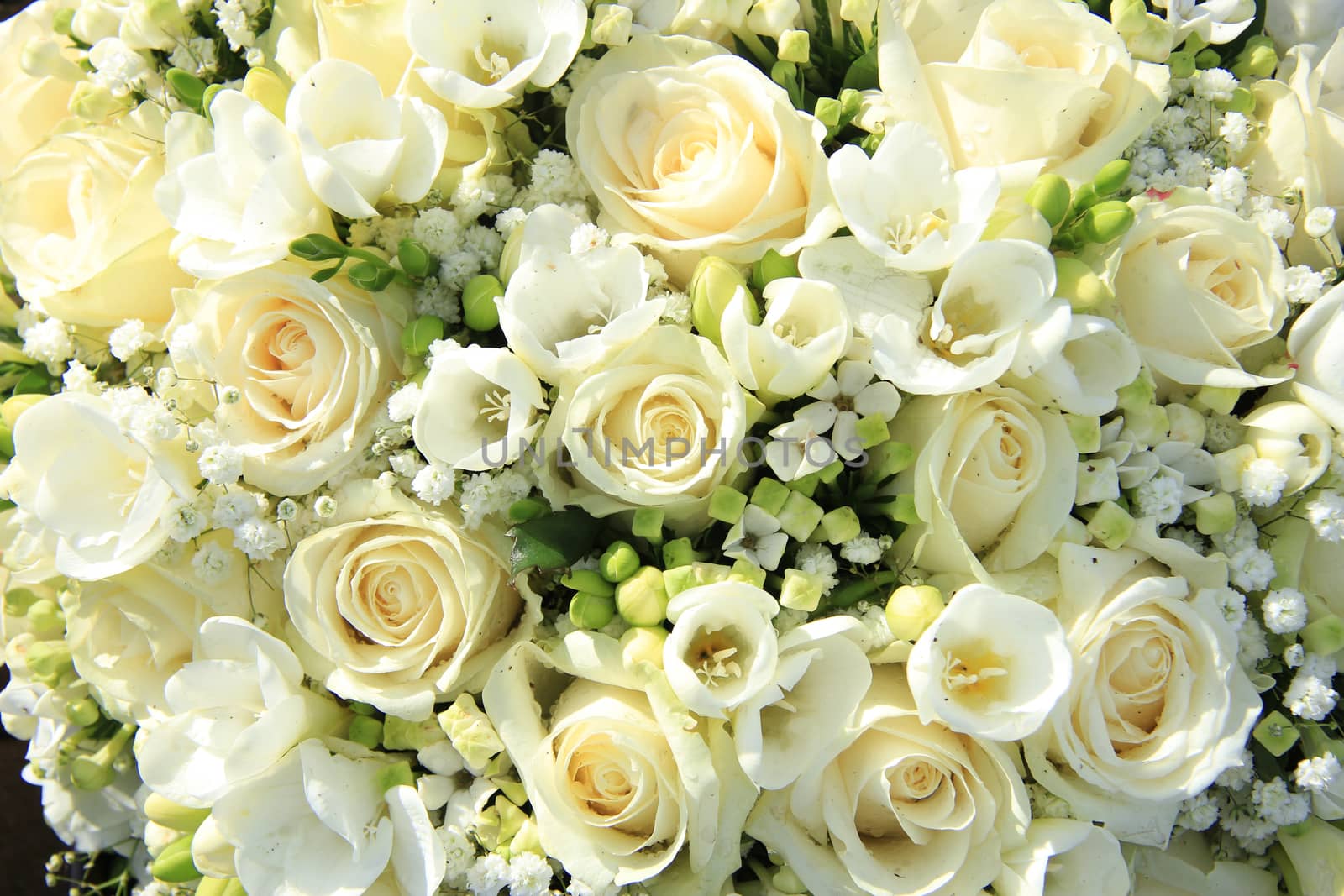 White floral arrangement, wedding centerpiece