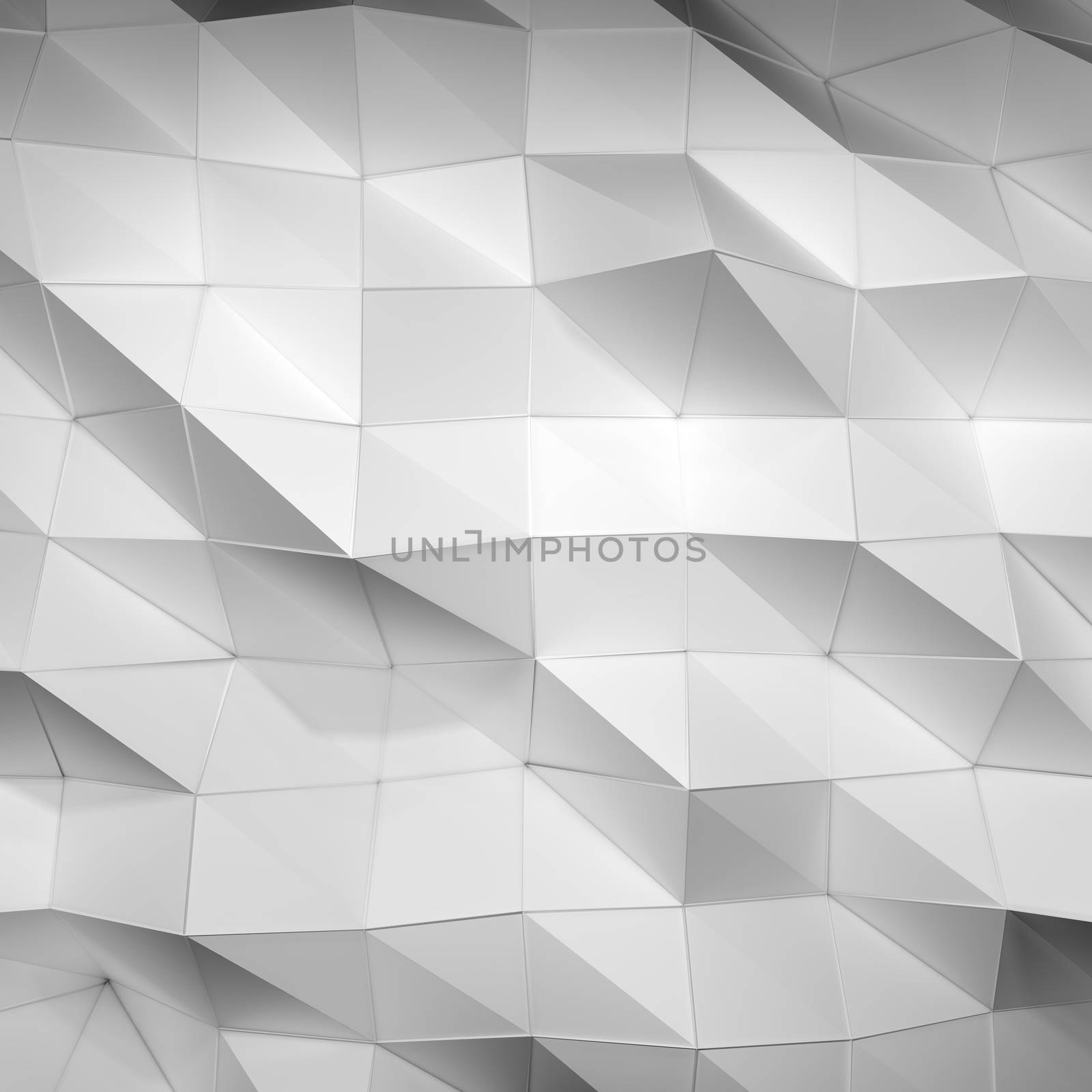 Beautiful white triangle abstract background. 3D illustration. Template fow your design