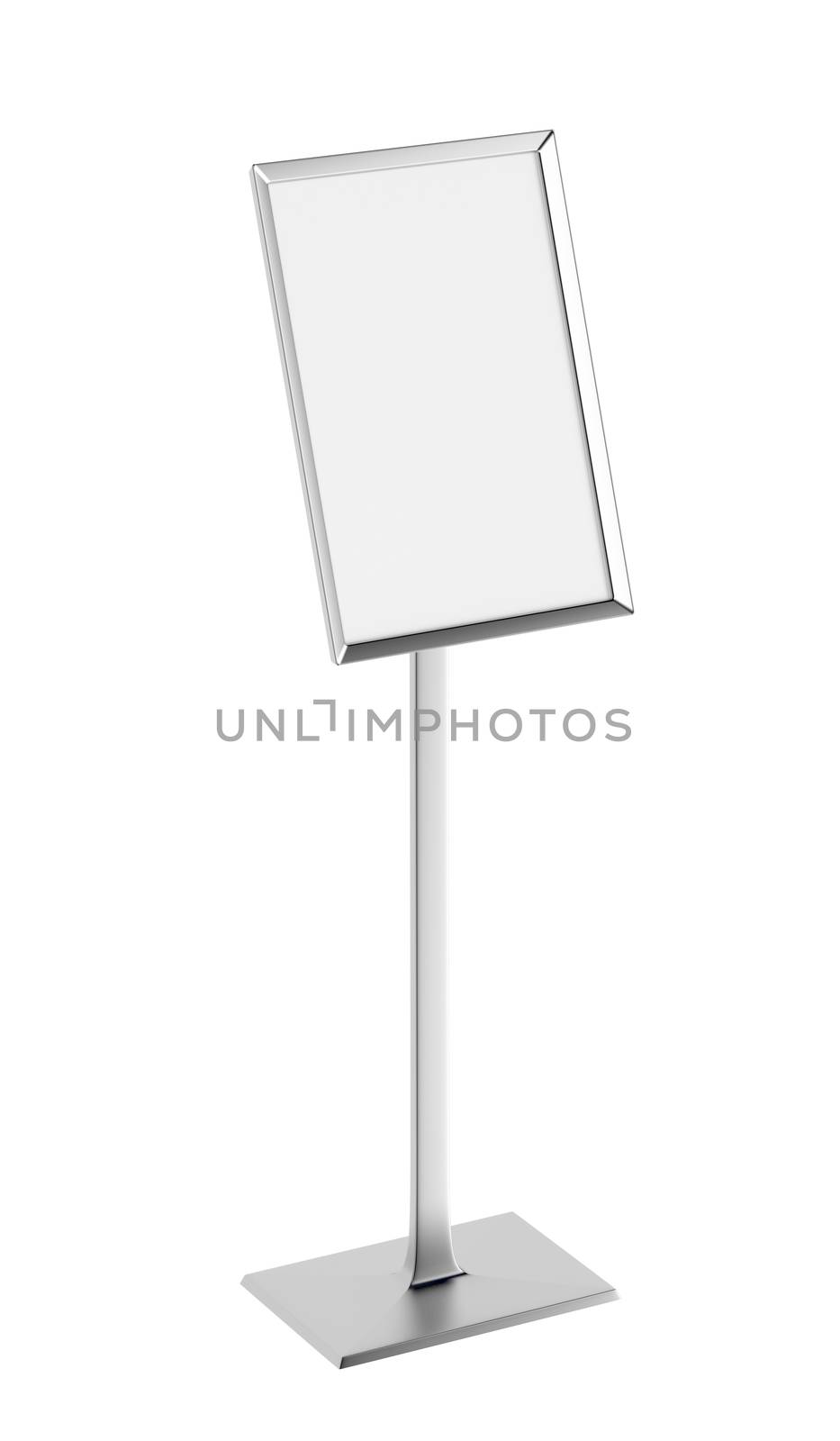 Info or ad stand, isolated on white background