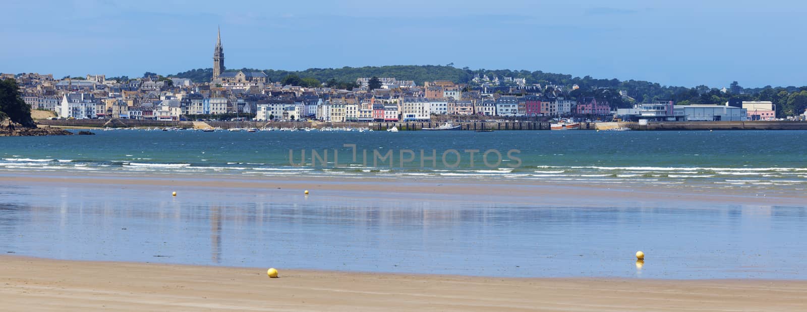 Morning panorama of Douarnenez. Douarnenez, Brittany, France