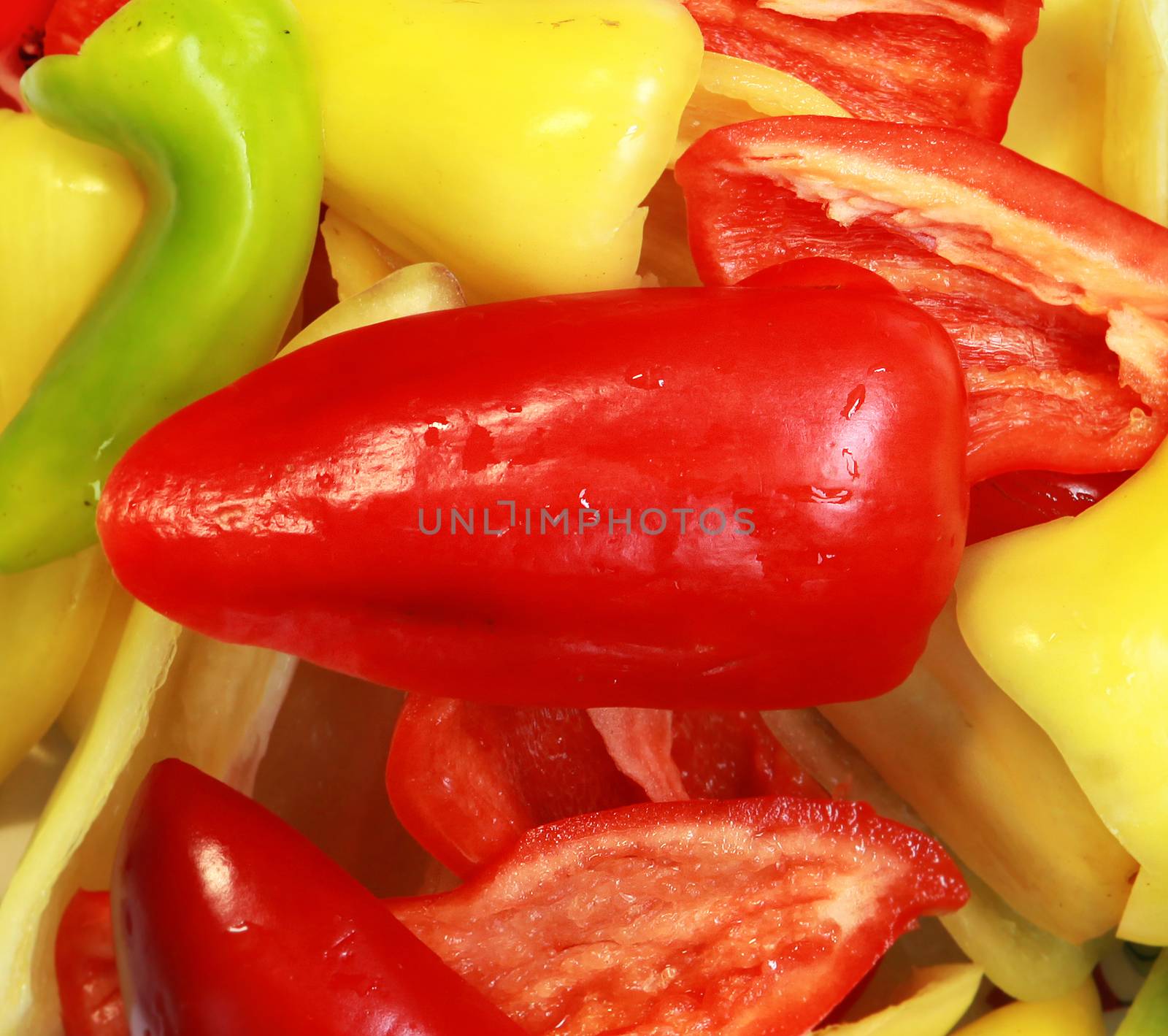 bell peppers background by ssuaphoto