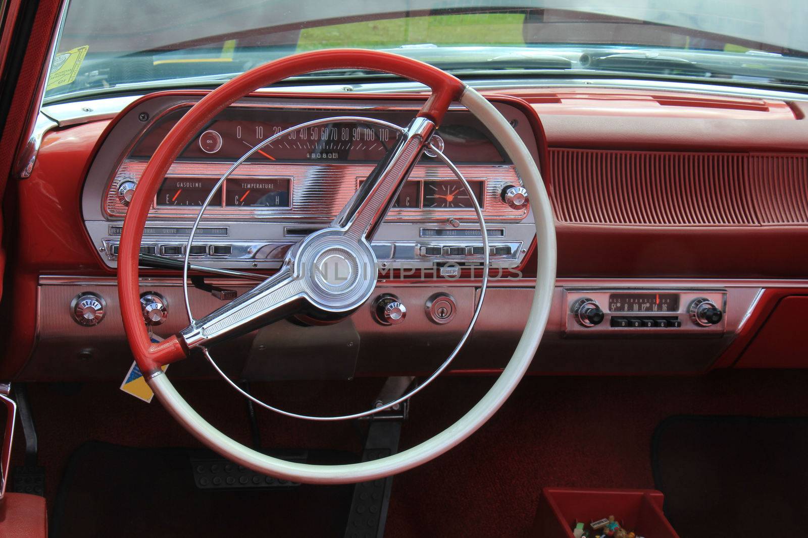 Dashboard of a vintage sports car