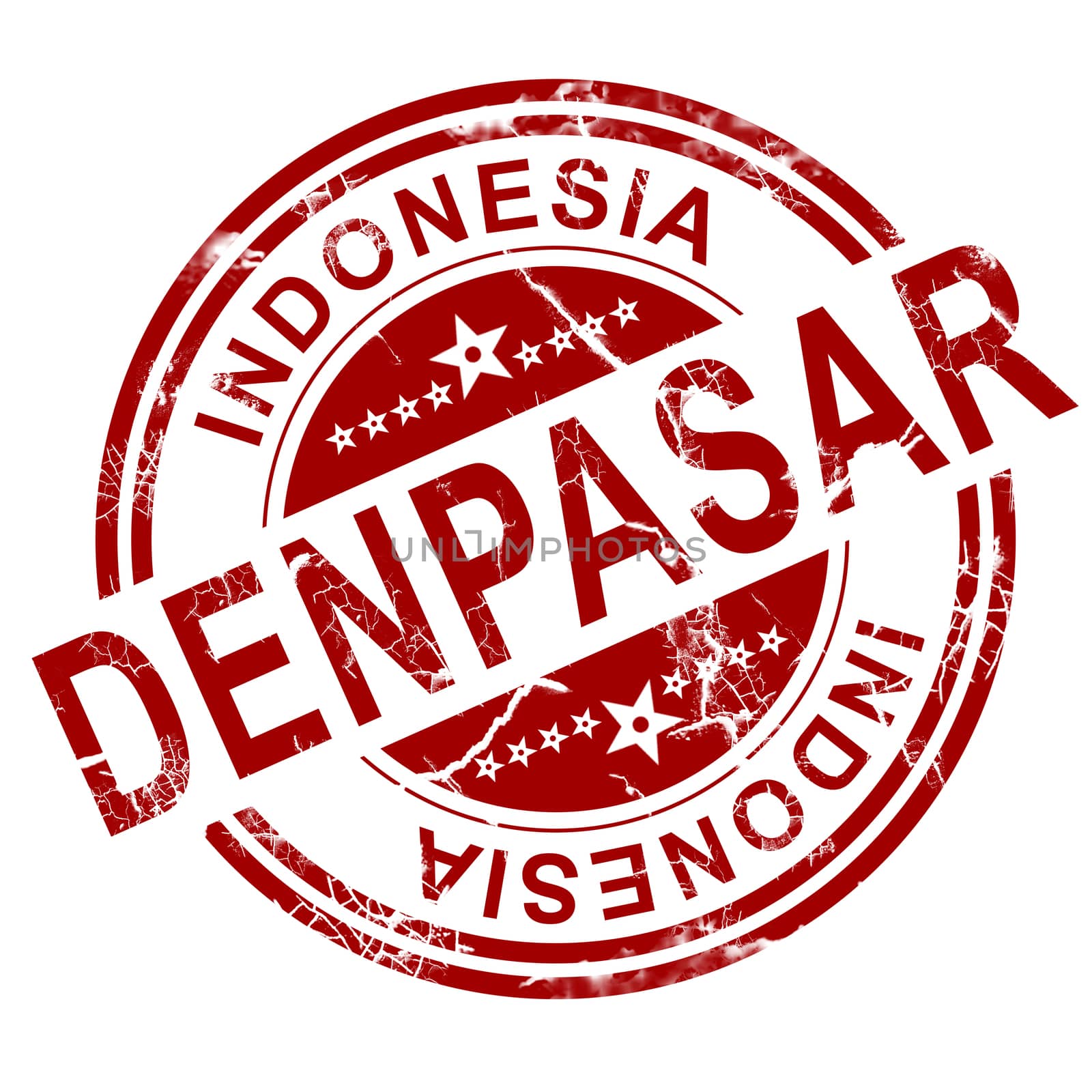 Red Denpasar stamp by tang90246