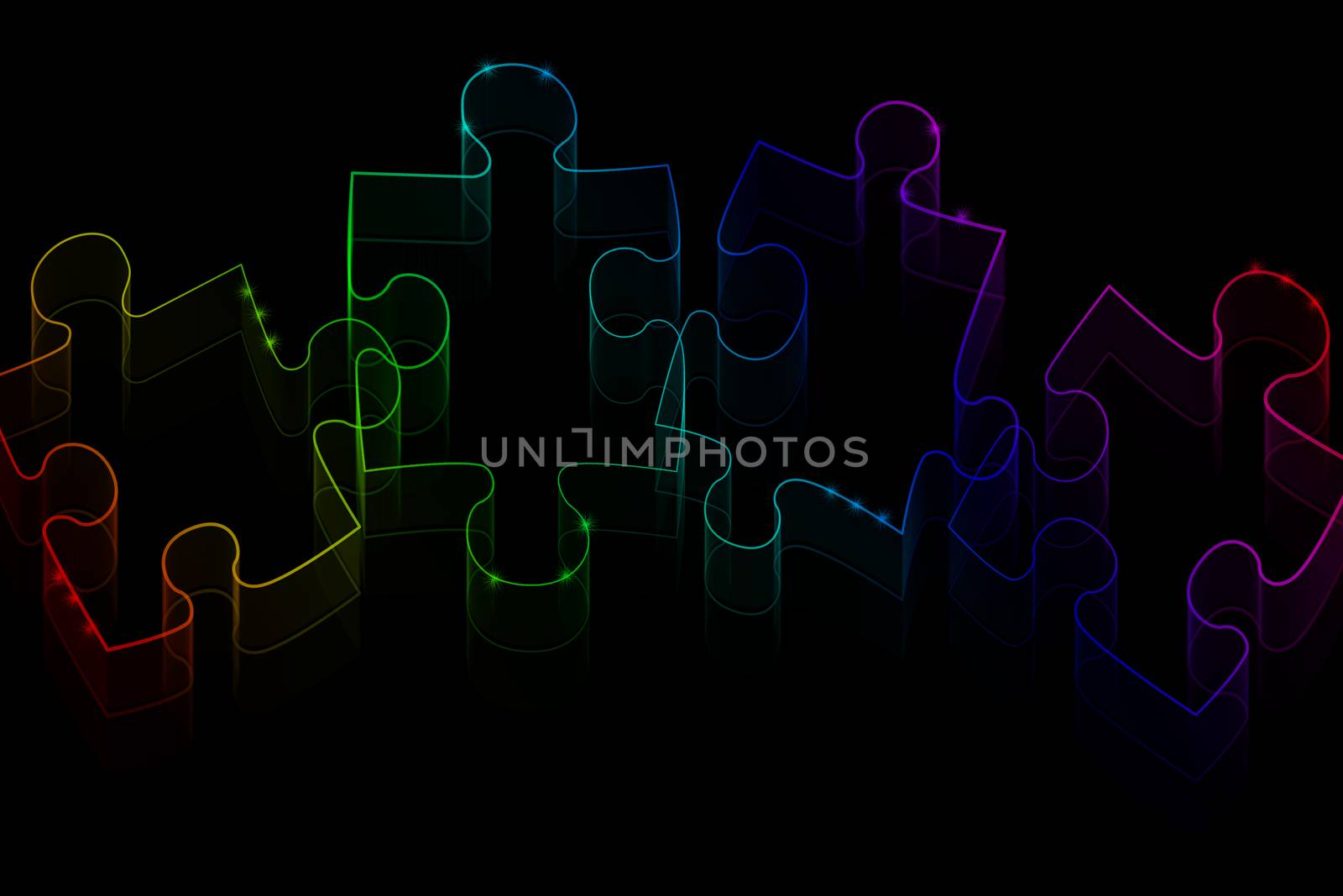 Neon puzzle pieces  by natali_brill