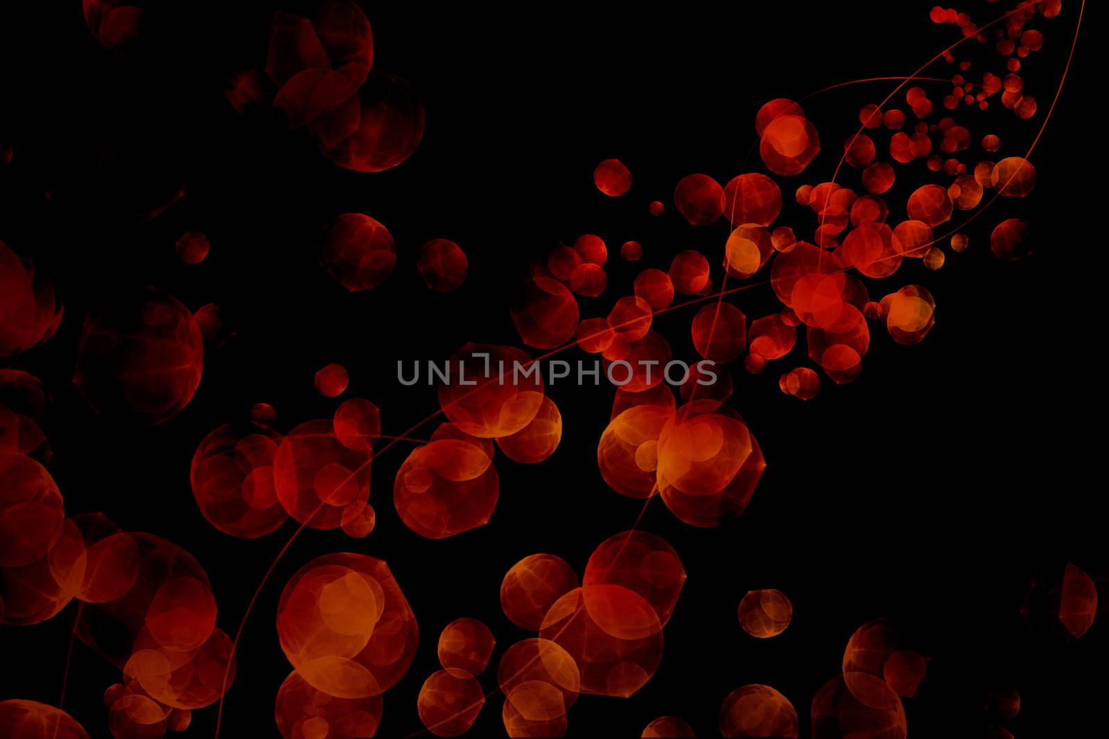 Bright abstract illustration on black background for design