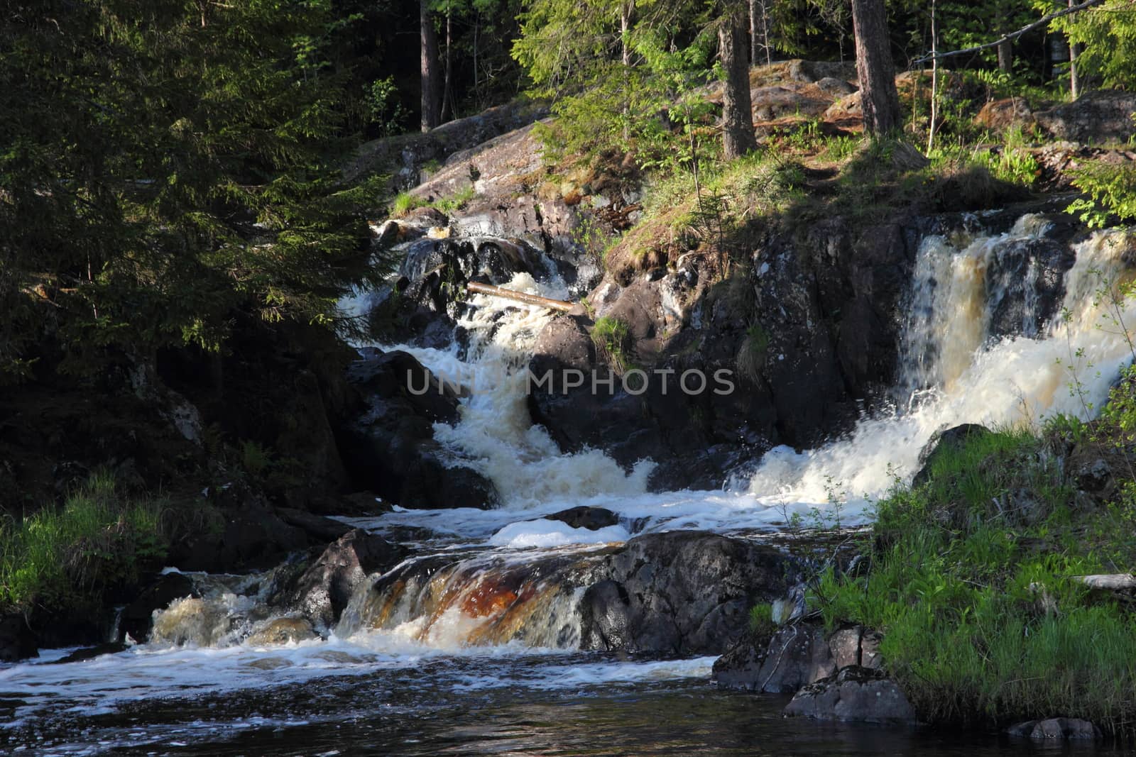 Waterfall in the Republic of Karelia by Metanna